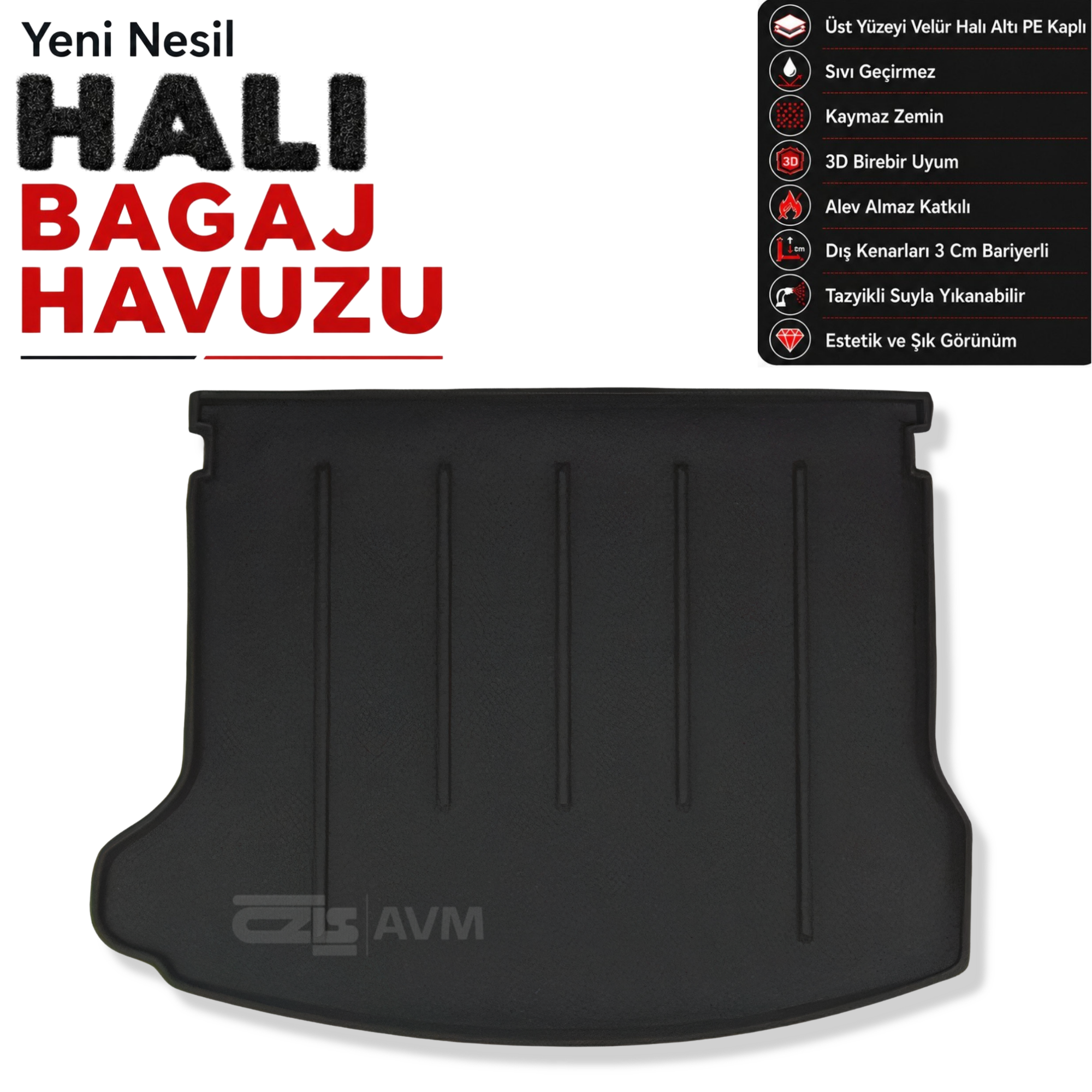Mazda 3 Hatchback Halı Bagaj Havuzu (2013 Sonrası)