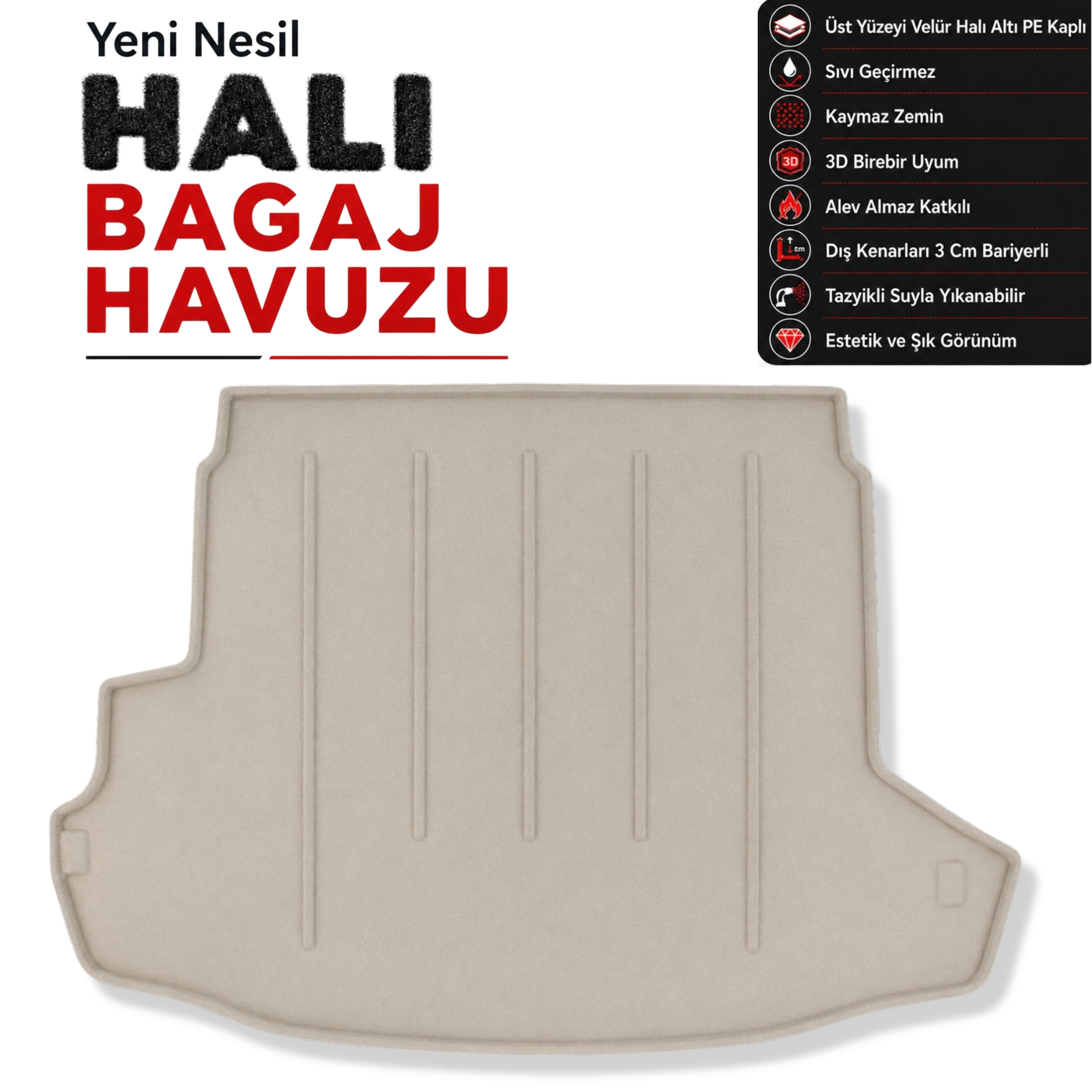 Nissan X - Trail T31 Halı Bagaj Havuzu (2007 - 2012 Arası)