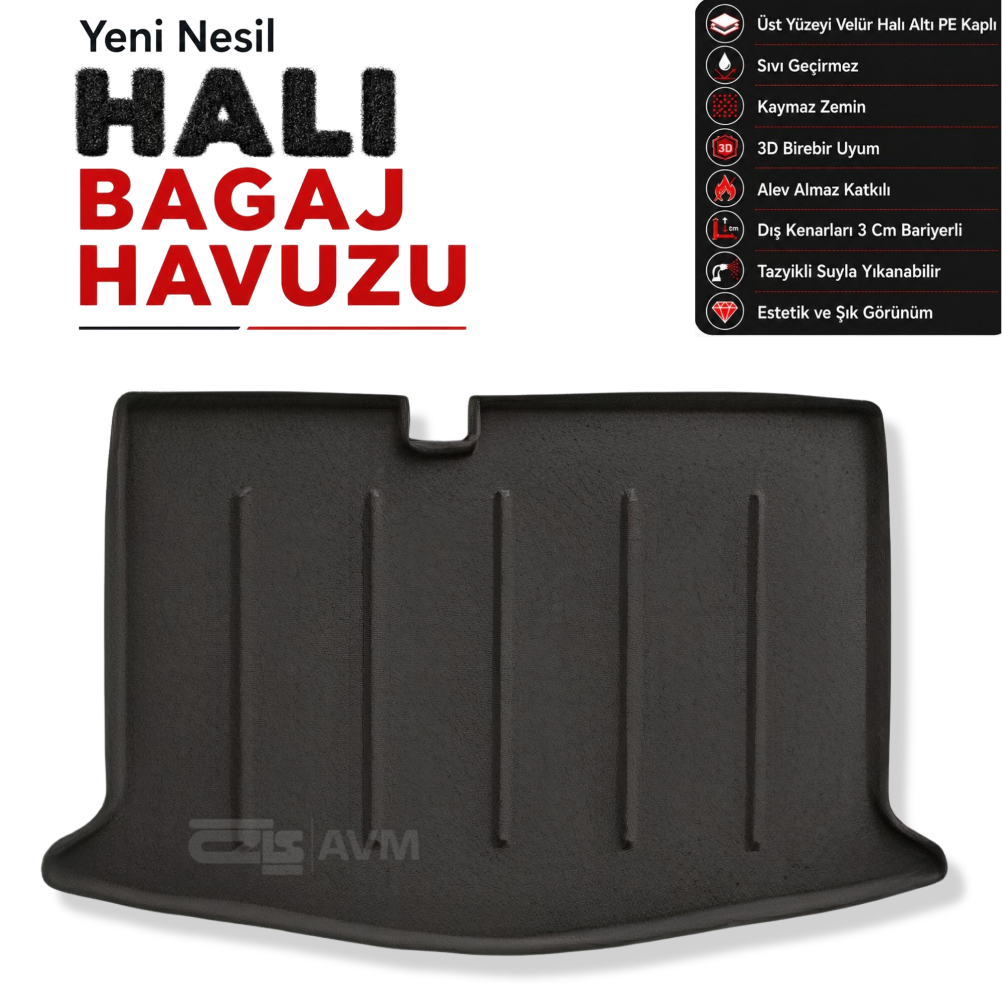 Nissan Micra K14 Halı Bagaj Havuzu (2016-2023 Arası)