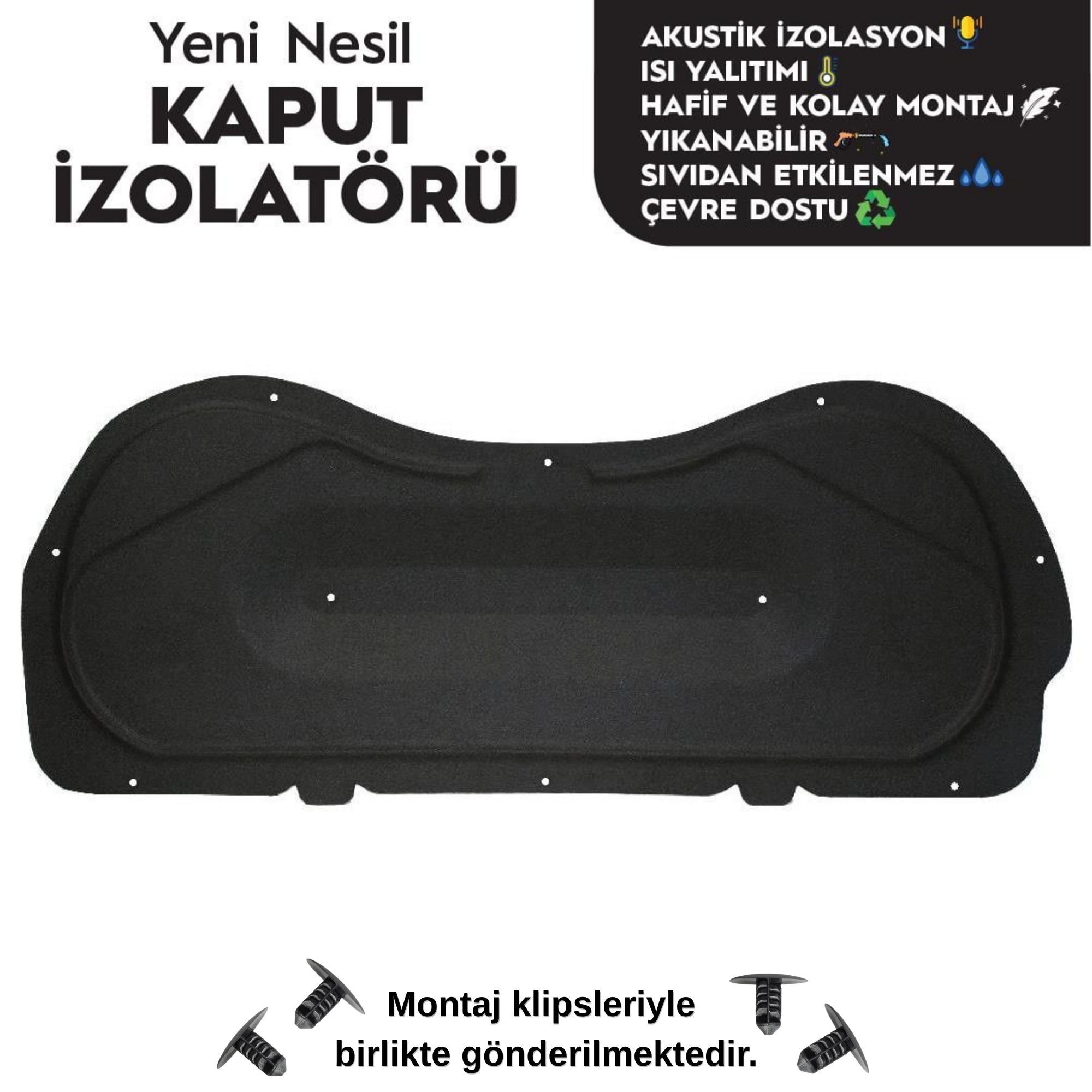 Opel Corsa F Motor Kaput Altı izolatörü (2020 Sonrası)