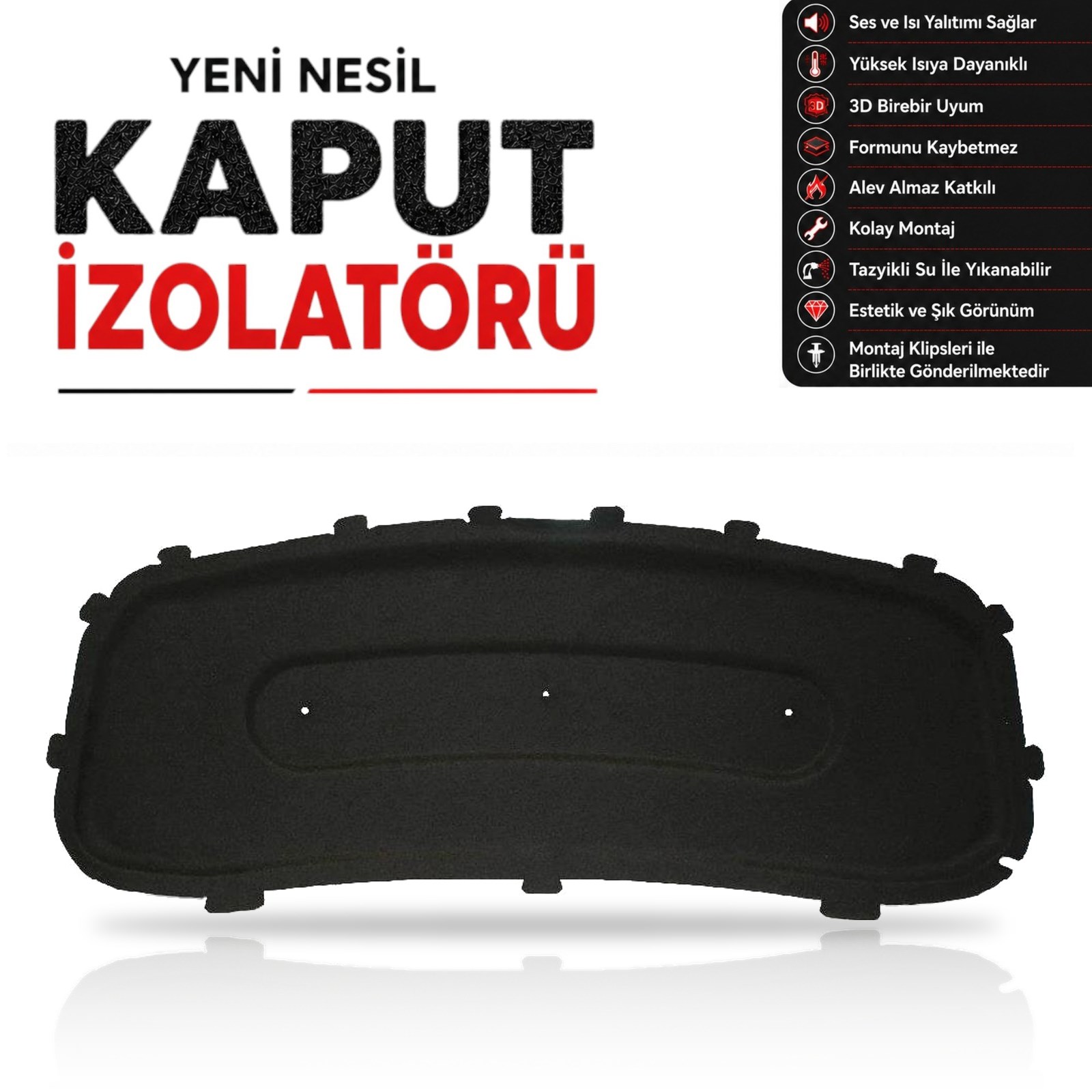 Opel Corsa E Motor Kaput Altı izolatörü (2015-2020 Arası)