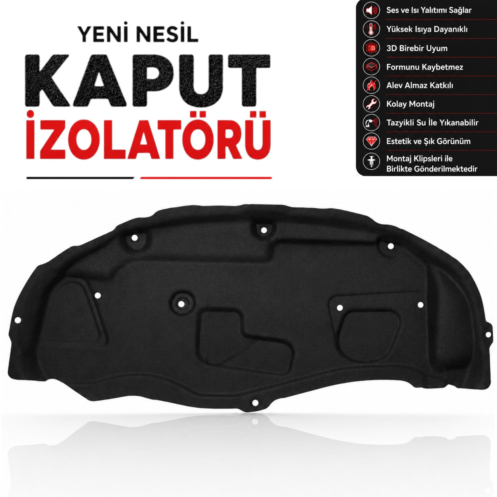 Opel Corsa C Kaput İzolatörü (2000 - 2006 Arası)