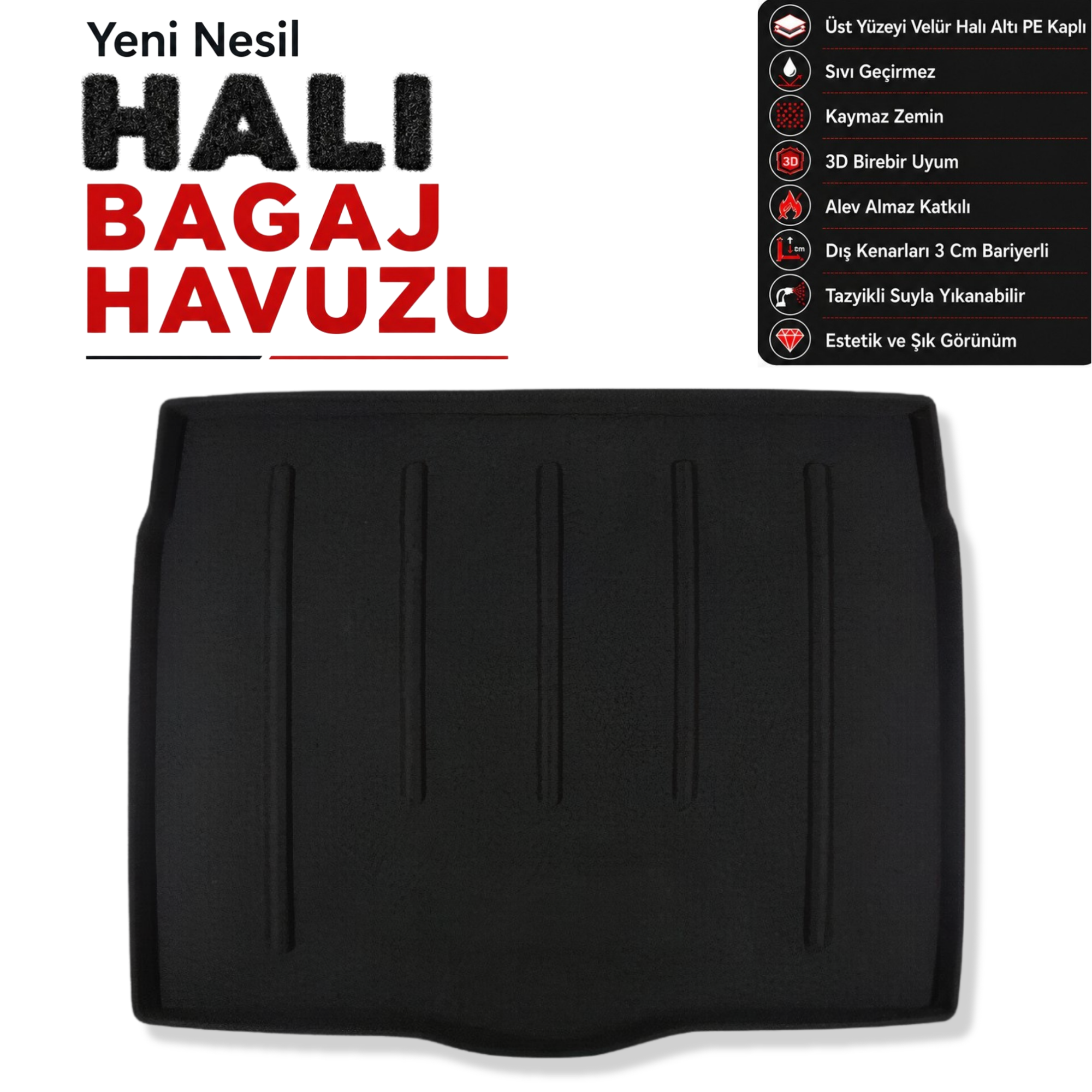 Opel Astra J Hatchback Halı Bagaj Havuzu (2010 - 2015 Arası)