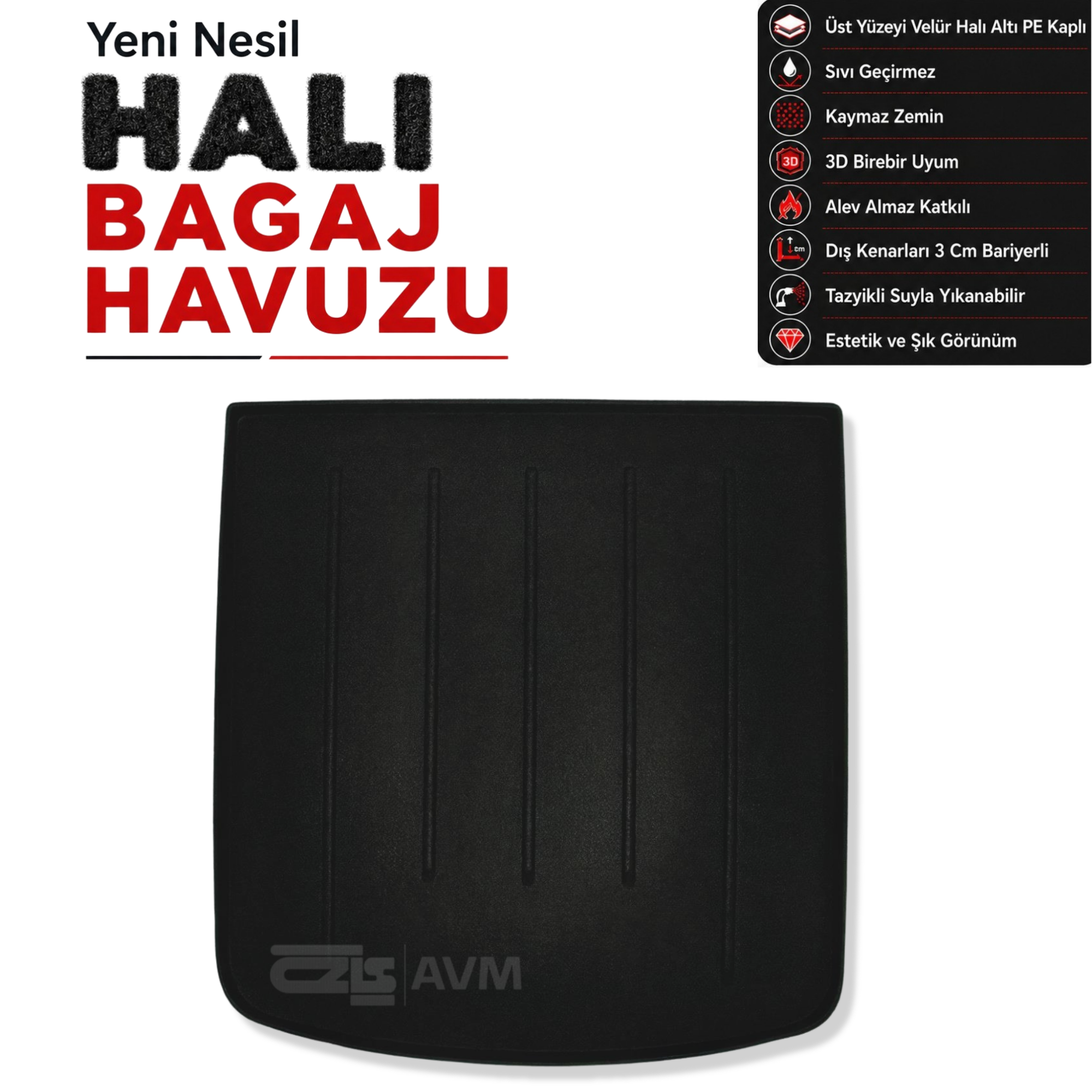 Opel Astra J Sedan Halı Bagaj Havuzu (2013 - 2019 Arası)