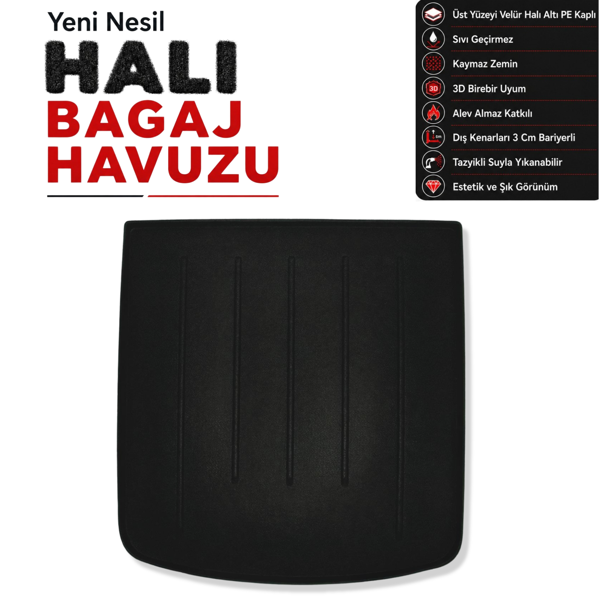Opel Astra J Sedan Halı Bagaj Havuzu (2013 - 2019 Arası)