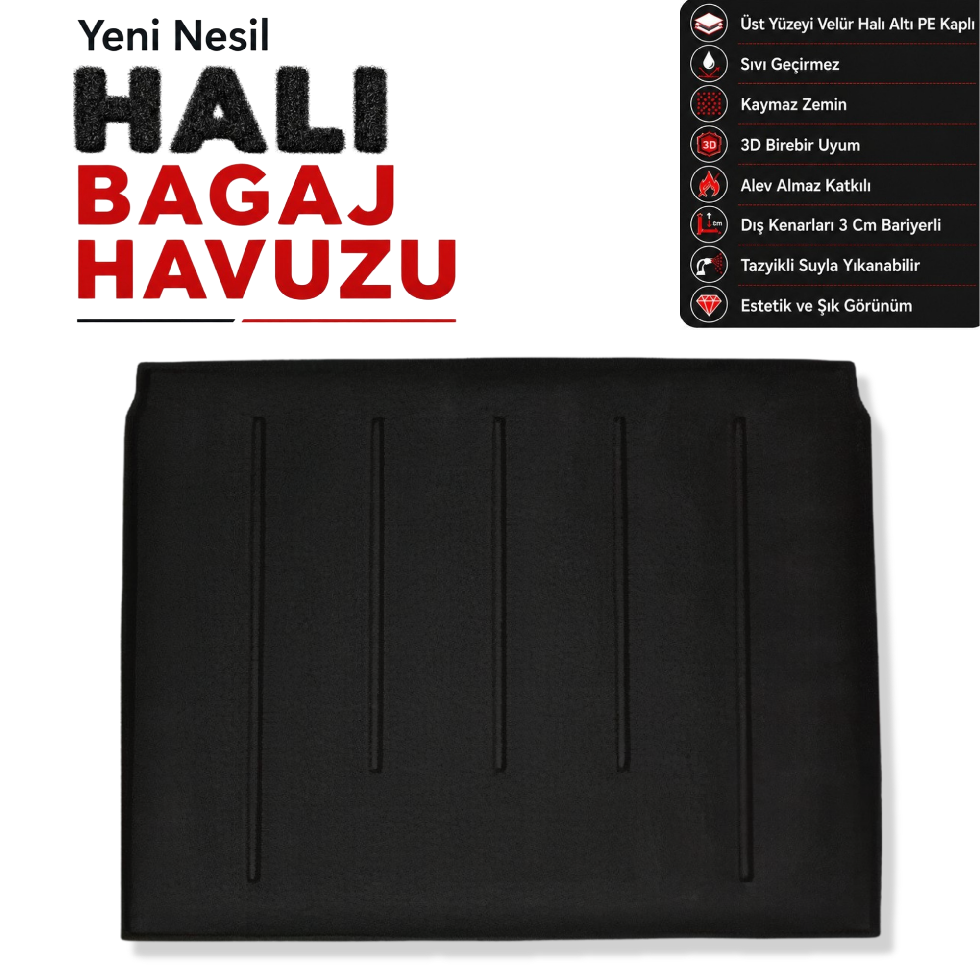 Opel Combo Halı Bagaj Havuzu (2012 - 2019 Arası)