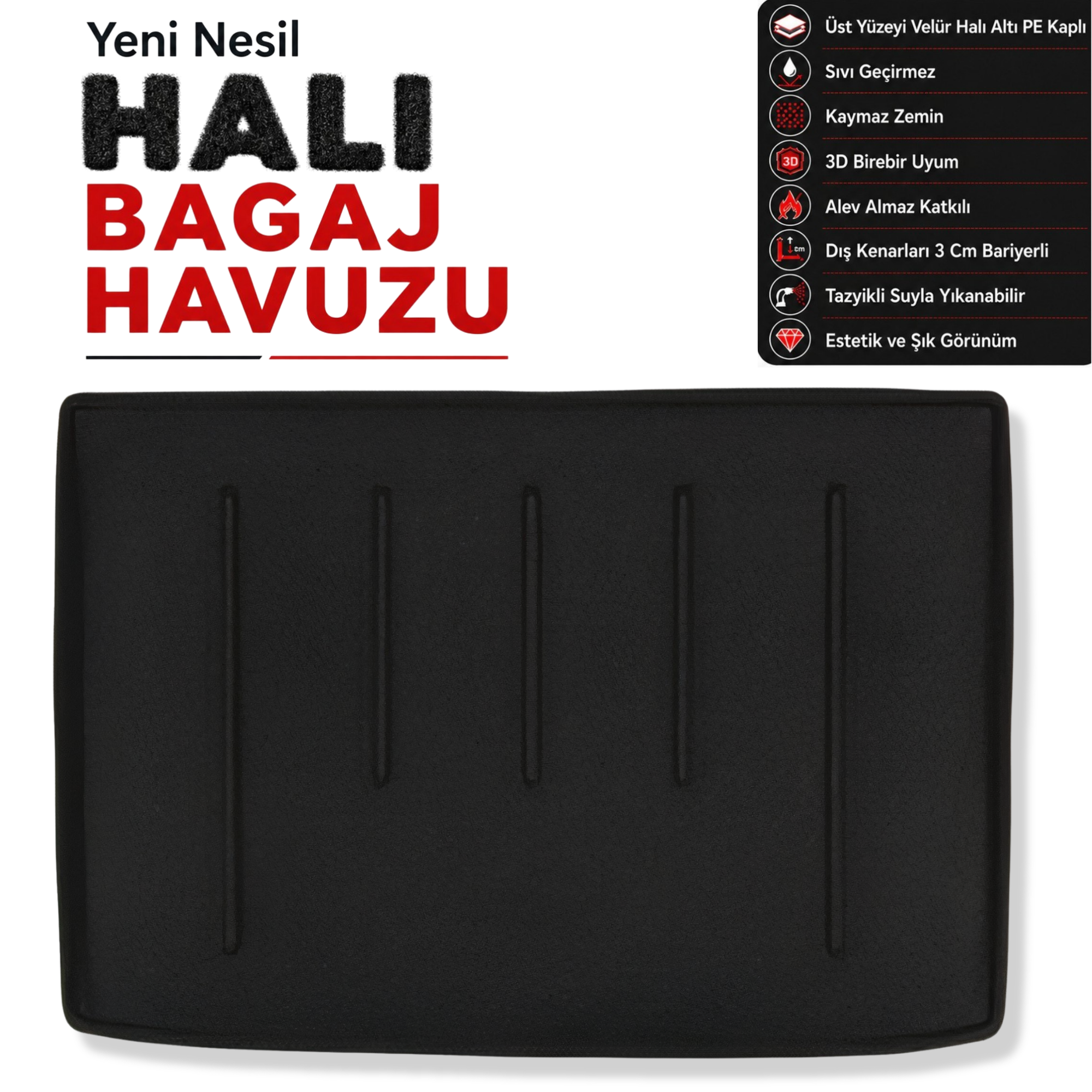 Opel Crossland  Üst Raf Halı Bagaj Havuzu (2017 Sonrası)