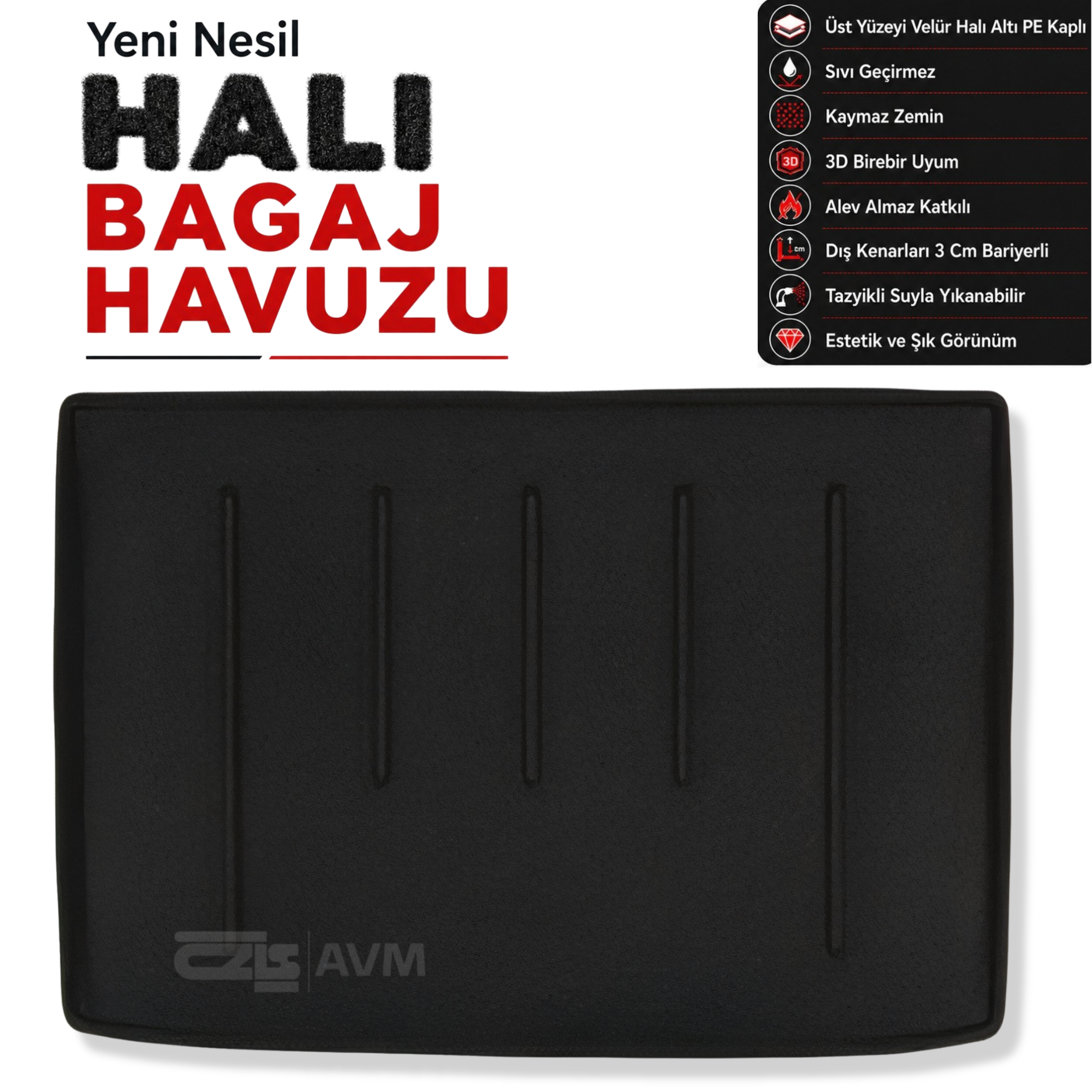 Opel Crossland  Üst Raf Halı Bagaj Havuzu (2017 Sonrası)