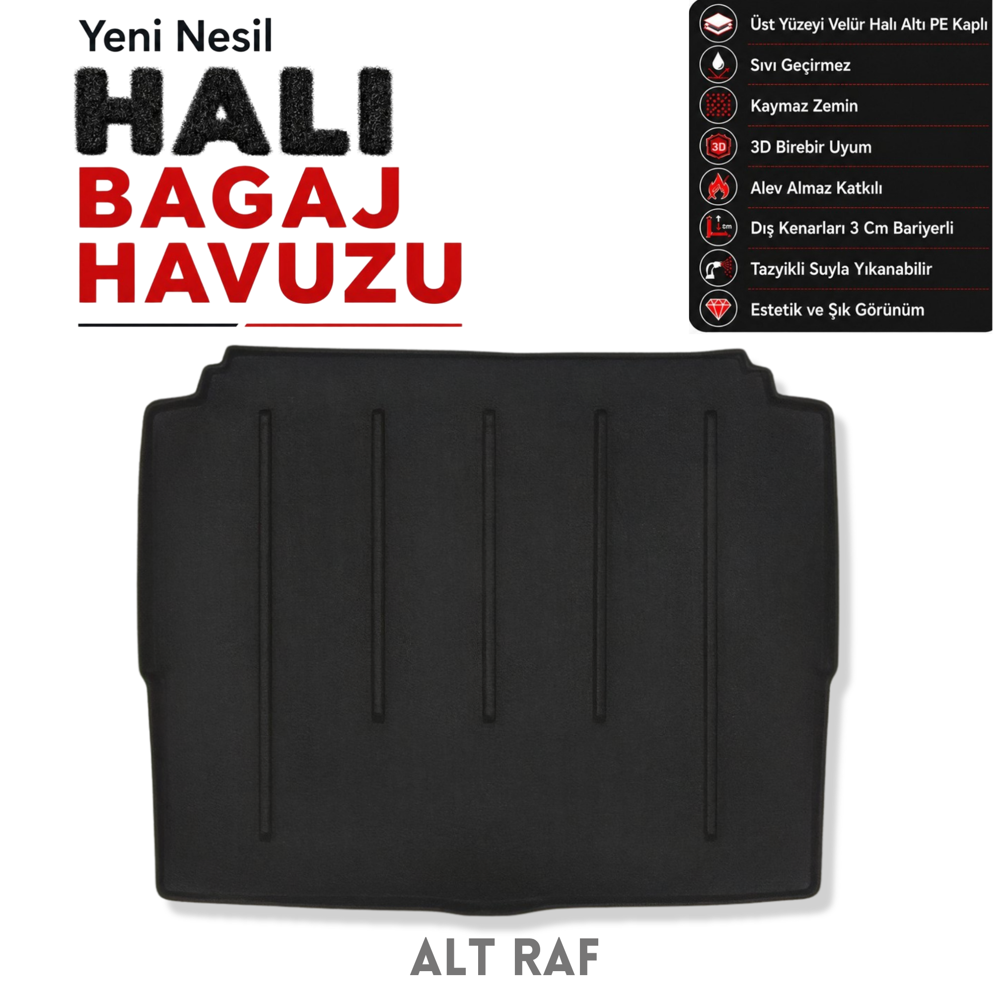 Opel Grandland Halı Bagaj Havuzu (2017 - 2024 Arası)