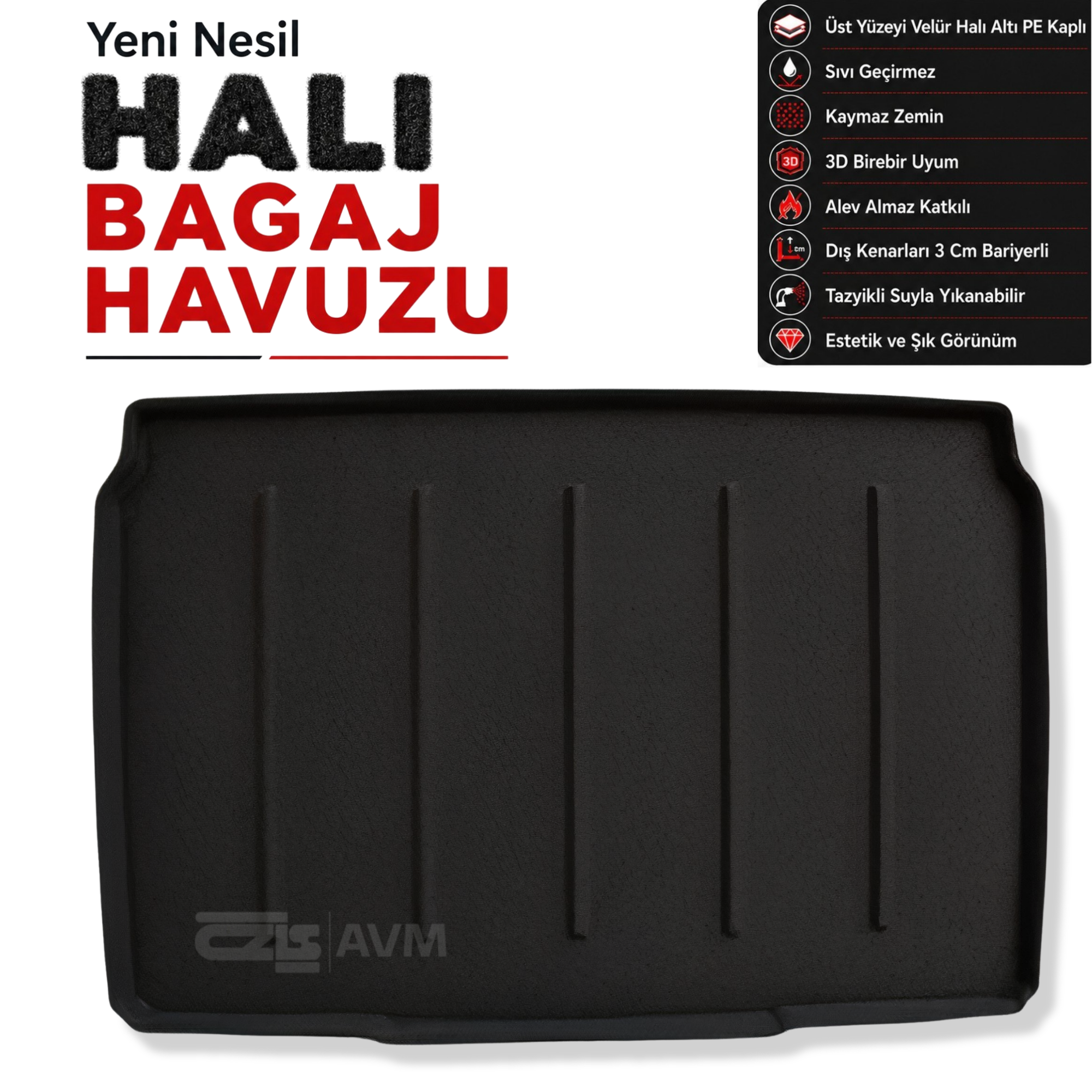 Opel Corsa Elektrikli Halı Bagaj Havuzu (2022 Sonrası)