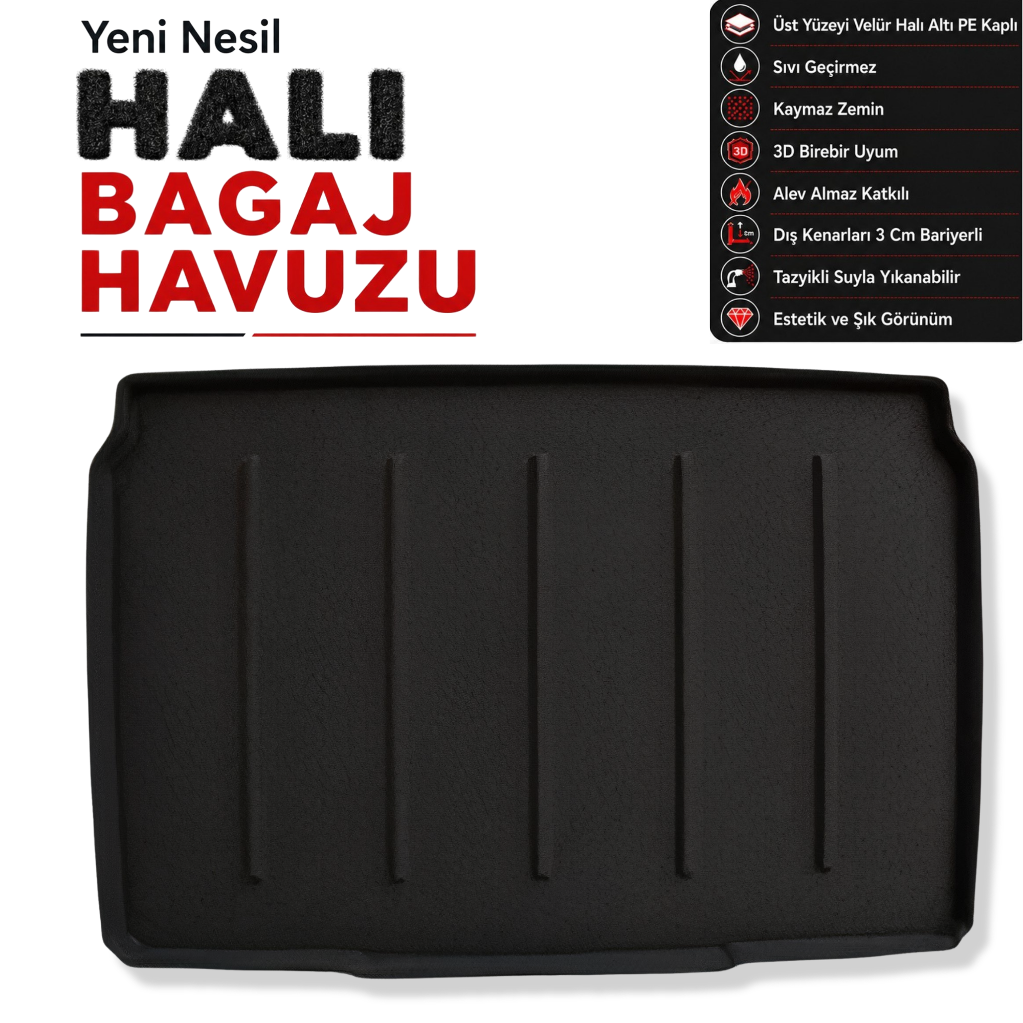 Opel Corsa Elektrikli Halı Bagaj Havuzu (2022 Sonrası)
