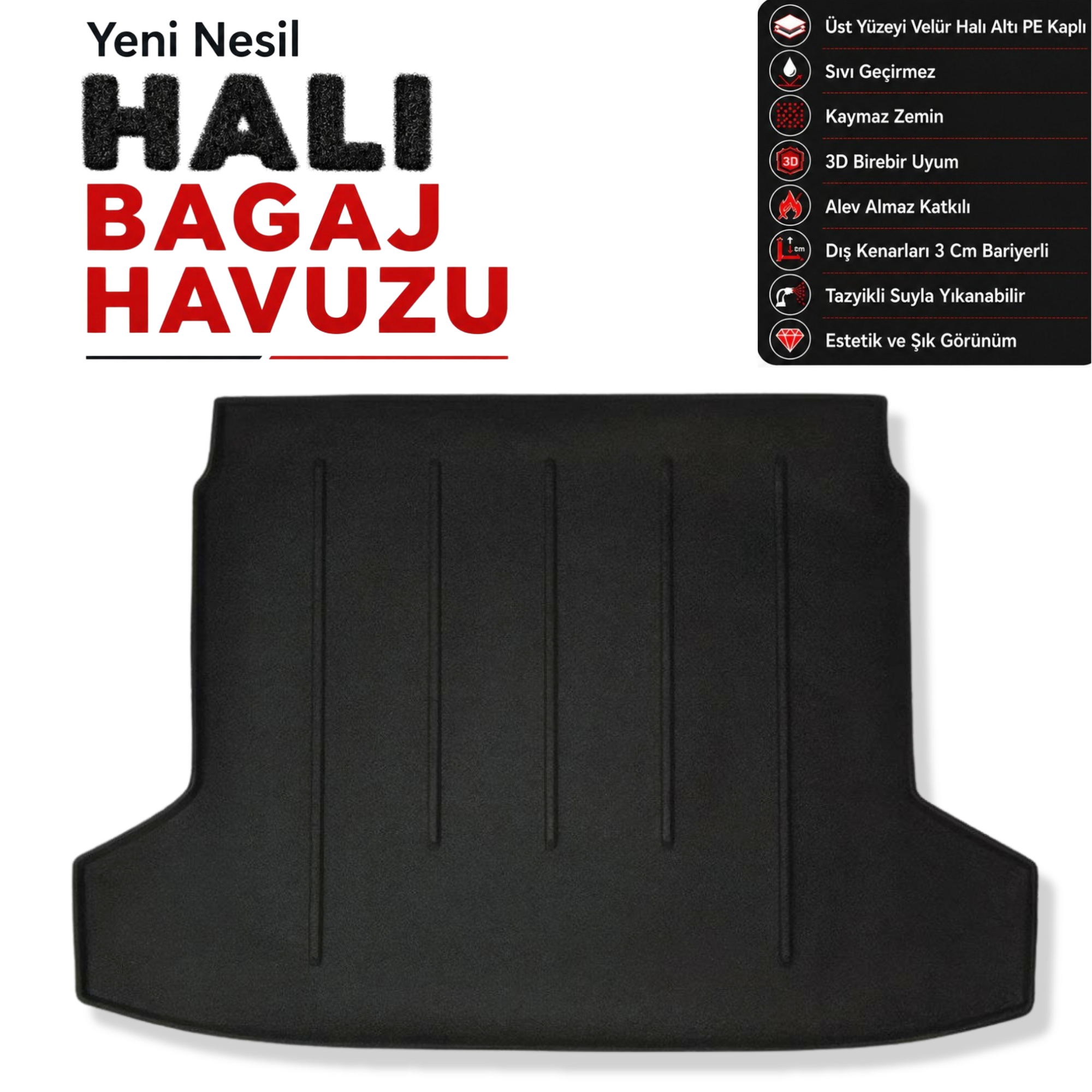 Peugeot 508 Sedan Halı Bagaj Havuzu (2011  - 2019 Arası)