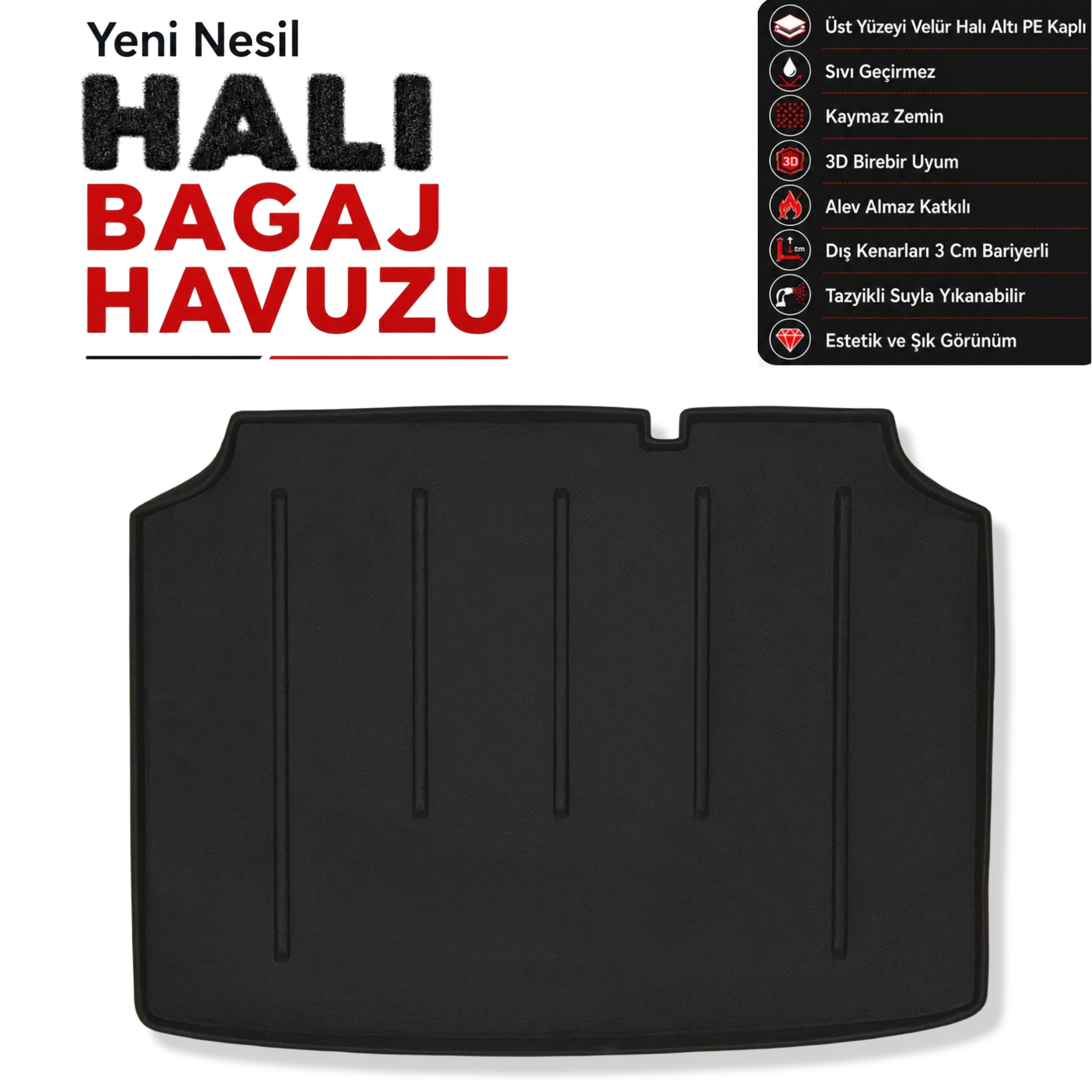 Peugeot 308 5 Kapı Halı Bagaj Havuzu (2014 - 2022 Arası)