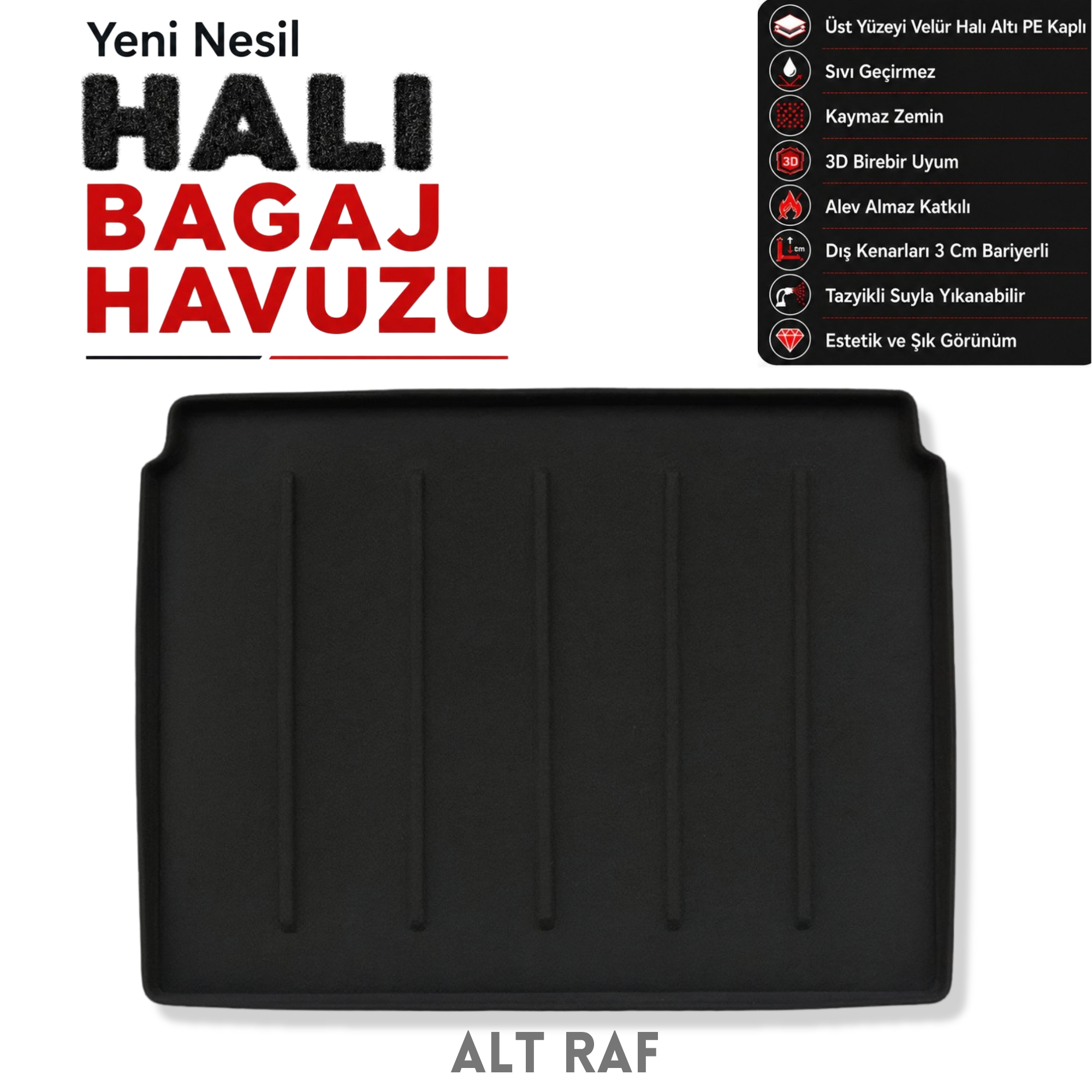 Peugeot 2008 Alt Raf Halı Bagaj Havuzu (2020 Sonrası)