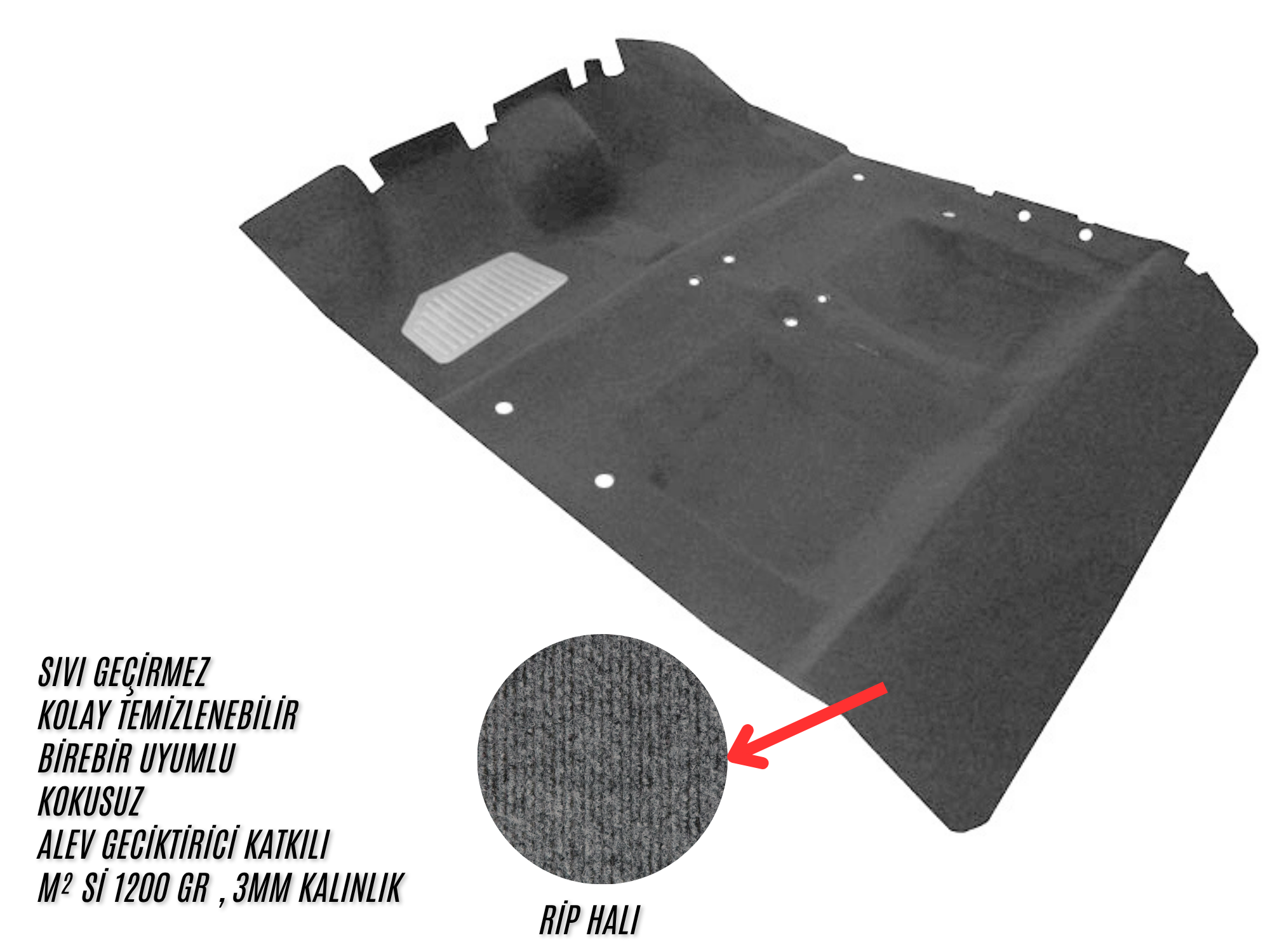 R12 TOROS TABAN HALISI GRİ