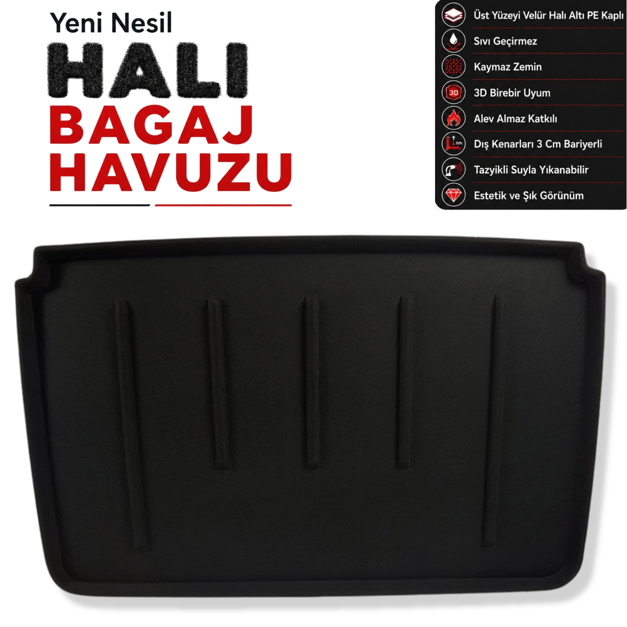 Renault Captur Halı Bagaj Havuzu (2013 - 2021 Arası)