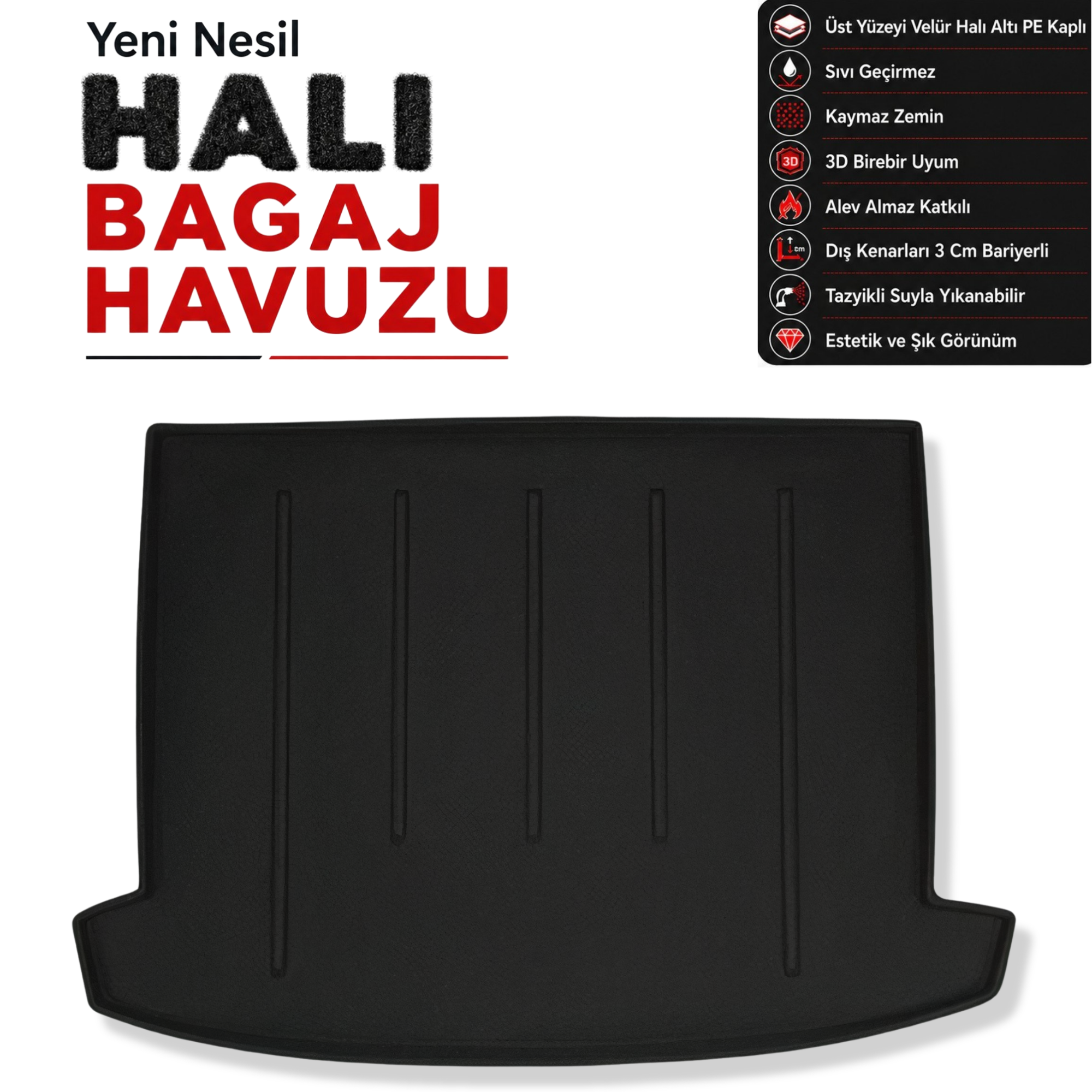 Renault Clio 4 Sport Tourer Halı Bagaj Havuzu (2013-2016 Arası)