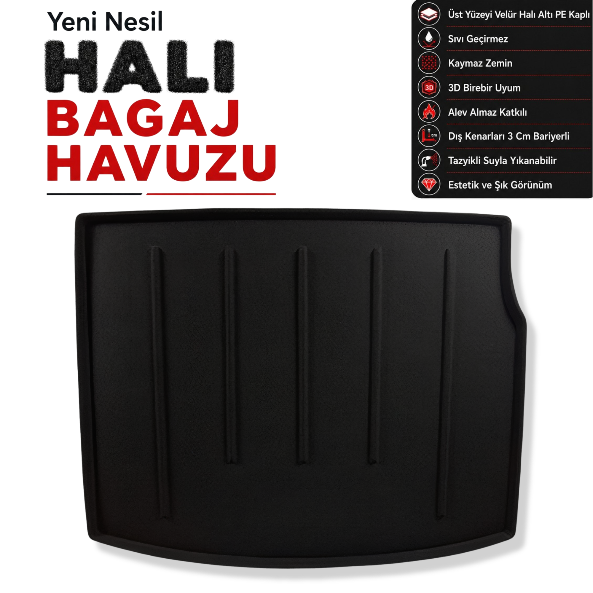 Renault Megane 3 Sport Tourer Halı Bagaj Havuzu (2009 Sonrası)