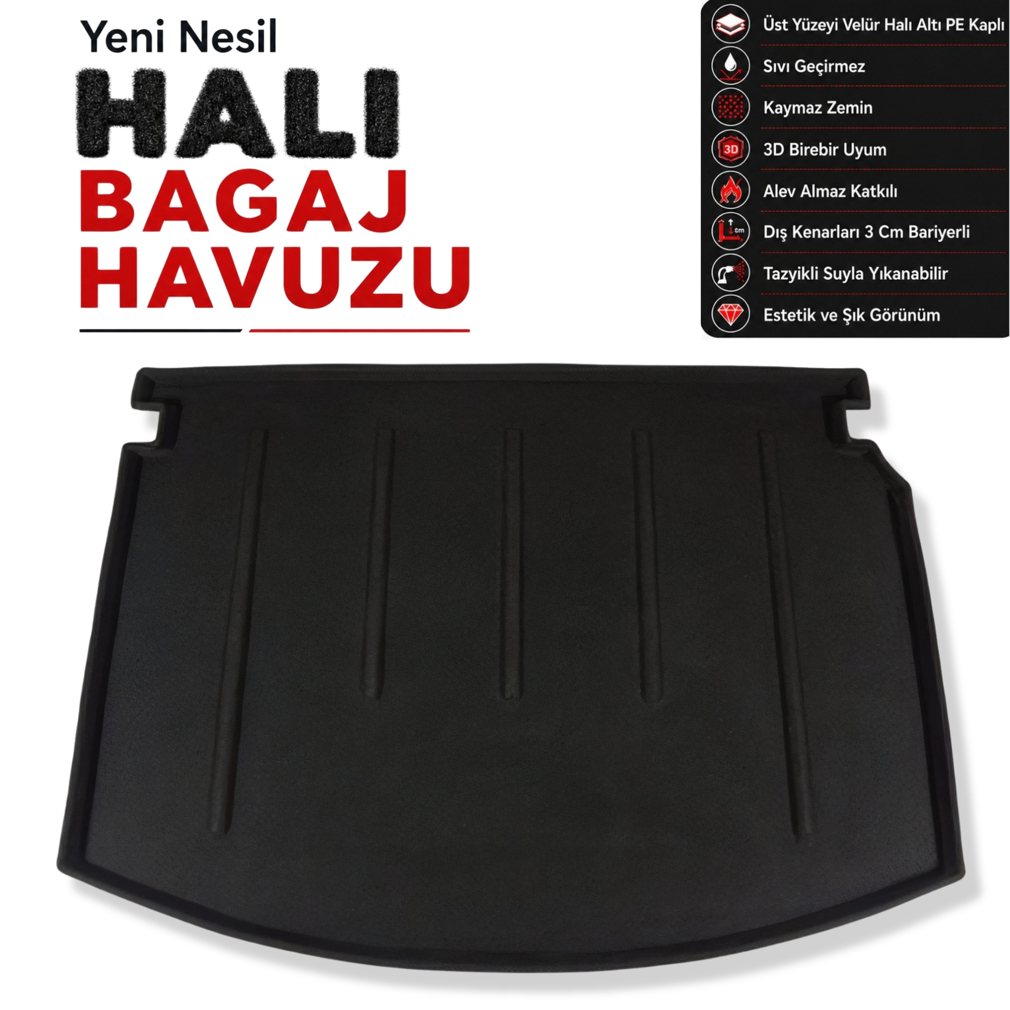 Renault Megane 3 RS Halı Bagaj Havuzu (2012-2016 Arası)