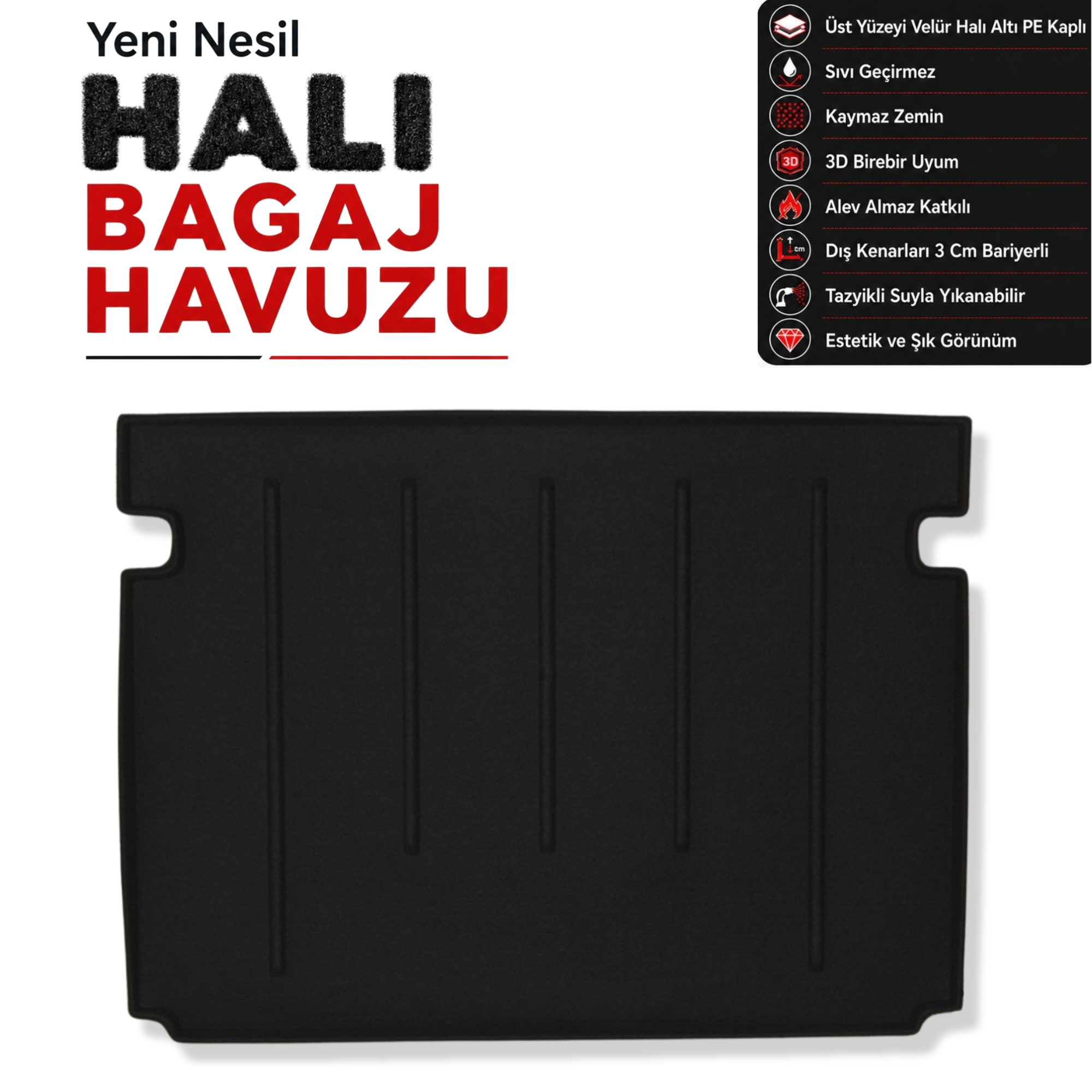 Renault Kangoo Multix Halı Bagaj Havuzu (2008 - 2023 Arası)