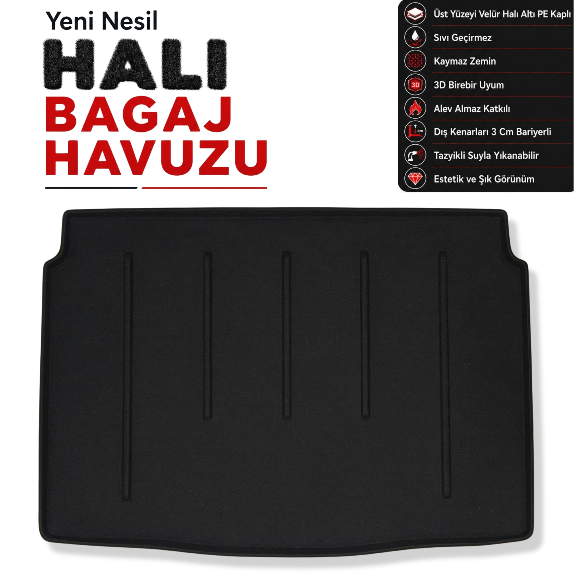 Renault Megane 4 Hatchback Halı Bagaj Havuzu (2016 Sonrası)