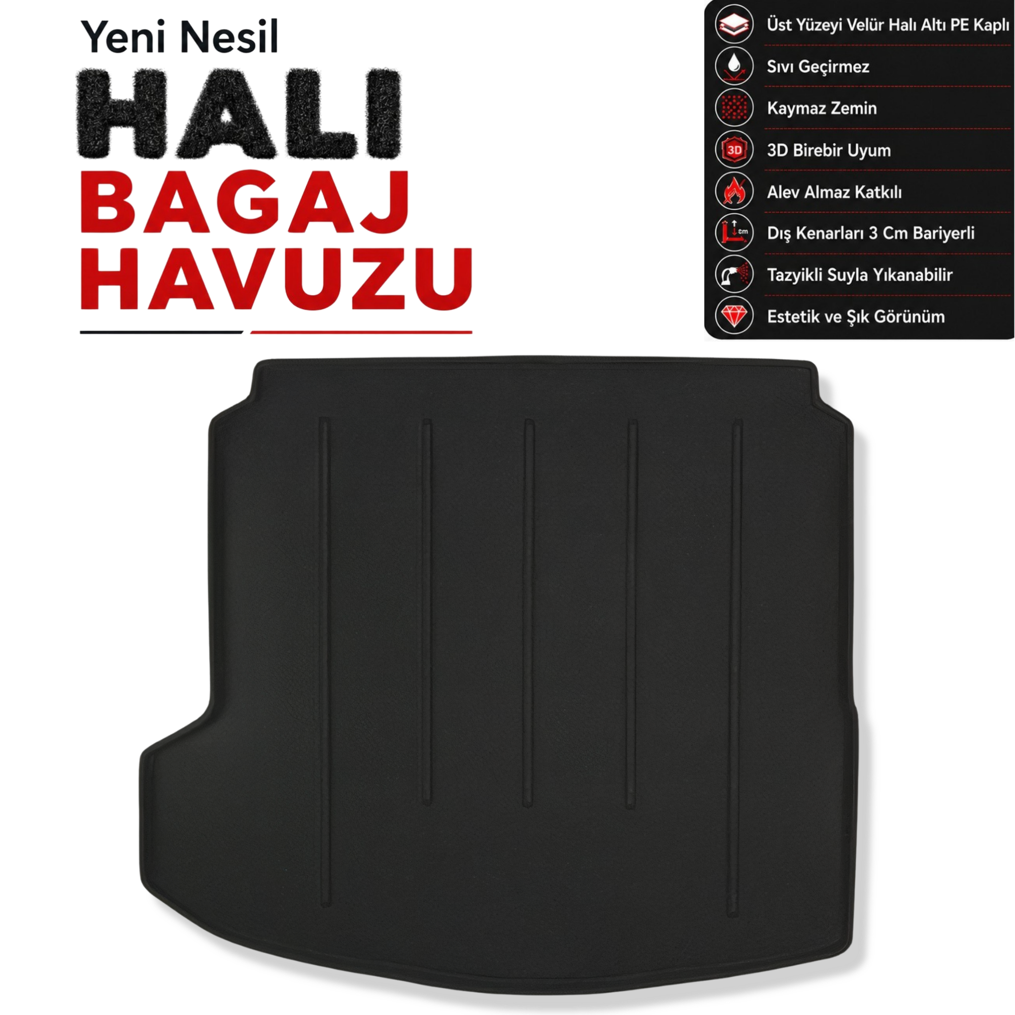 Renault Megane 4 Sedan Halı Bagaj Havuzu (2016 - 2024 Arası)