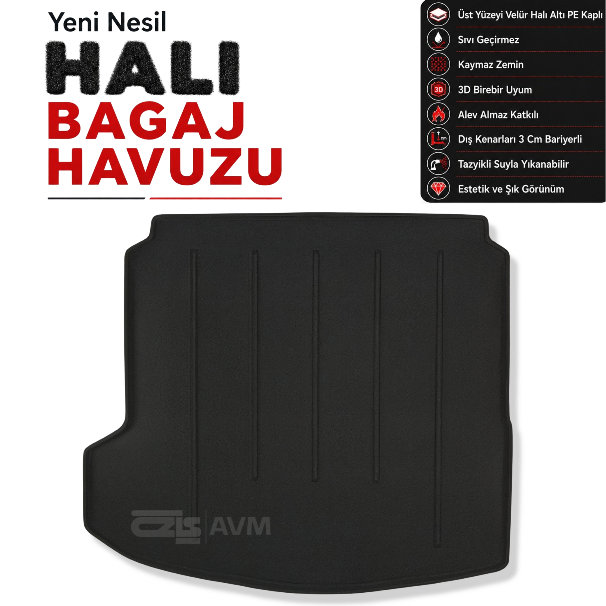 Renault Megane 4 Sedan Halı Bagaj Havuzu (2016 - 2024 Arası)