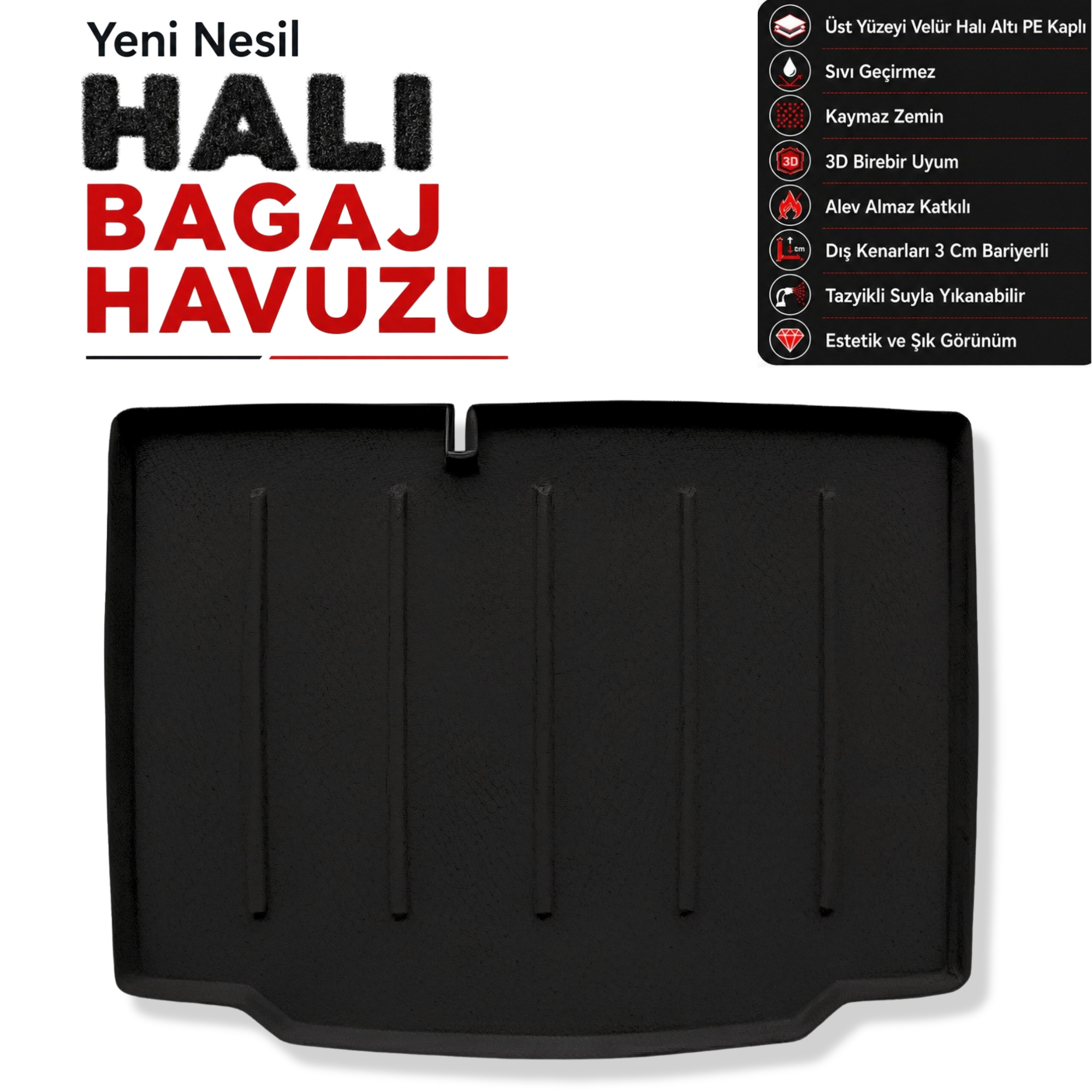 Renault Clio 5 Hatchback Halı Bagaj Havuzu (2020 - 2025 Arası)