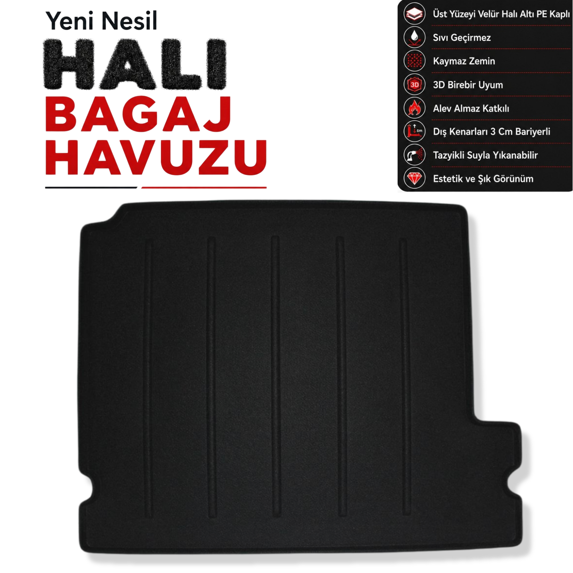 Renault Kangoo Elektirikli Halı Bagaj Havuzu (2023 ve Sonrası)