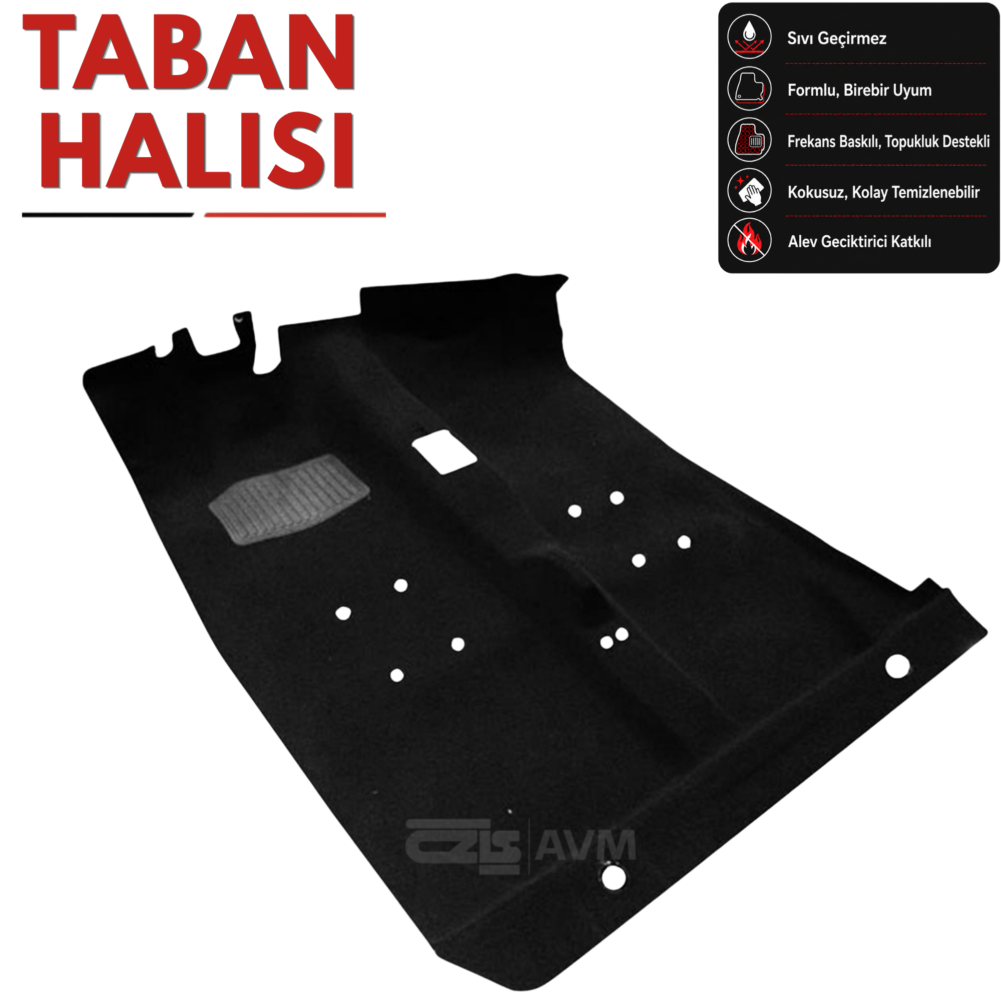 Renault 9 - 11 Taban Halısı Siyah (1981 - 2000 Arası)