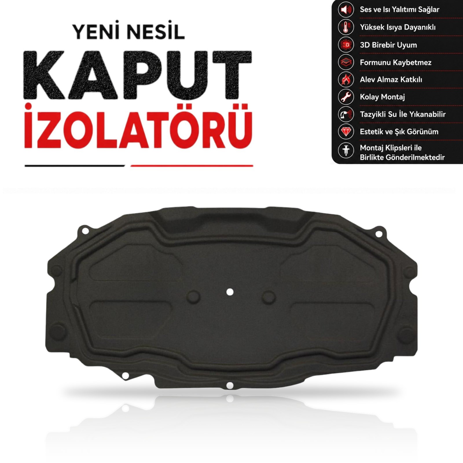 Renault Clio 2 Symbol Sedan Kaput İzolatörü (2002 - 2012 Arası)