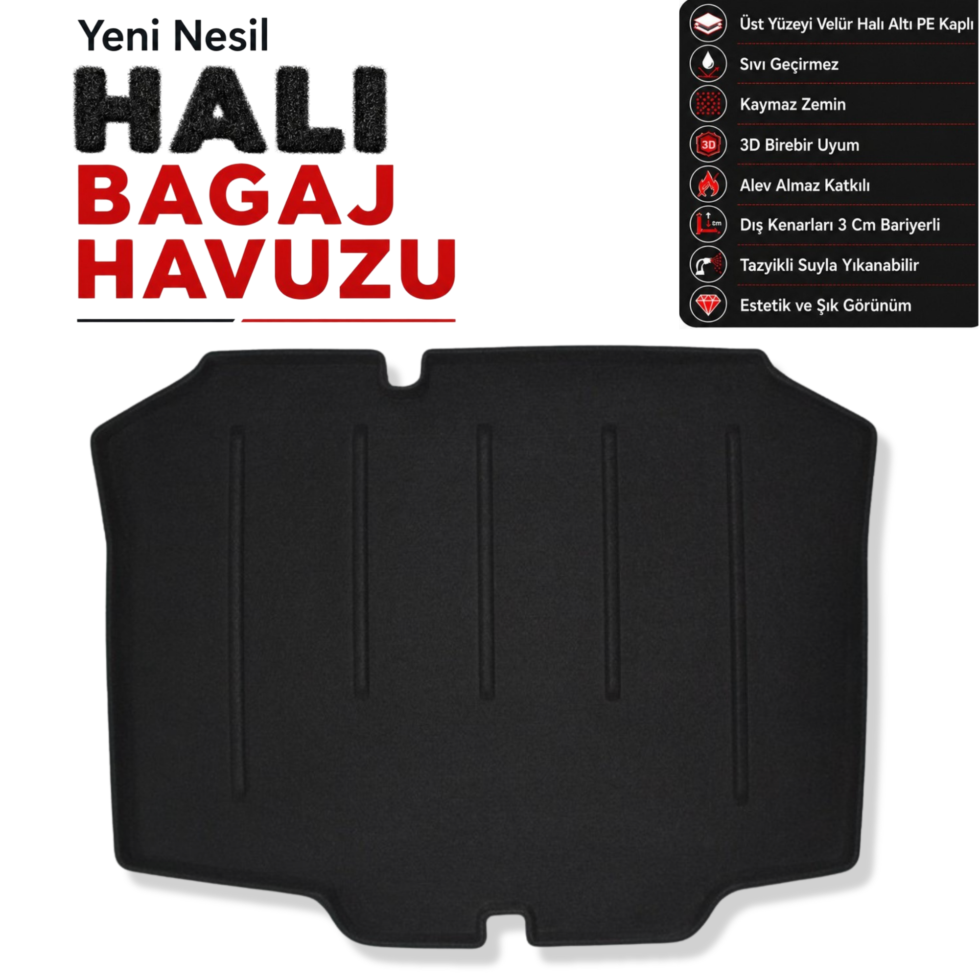 Seat ibiza Halı Bagaj Havuzu (2010 - 2017 Arası)