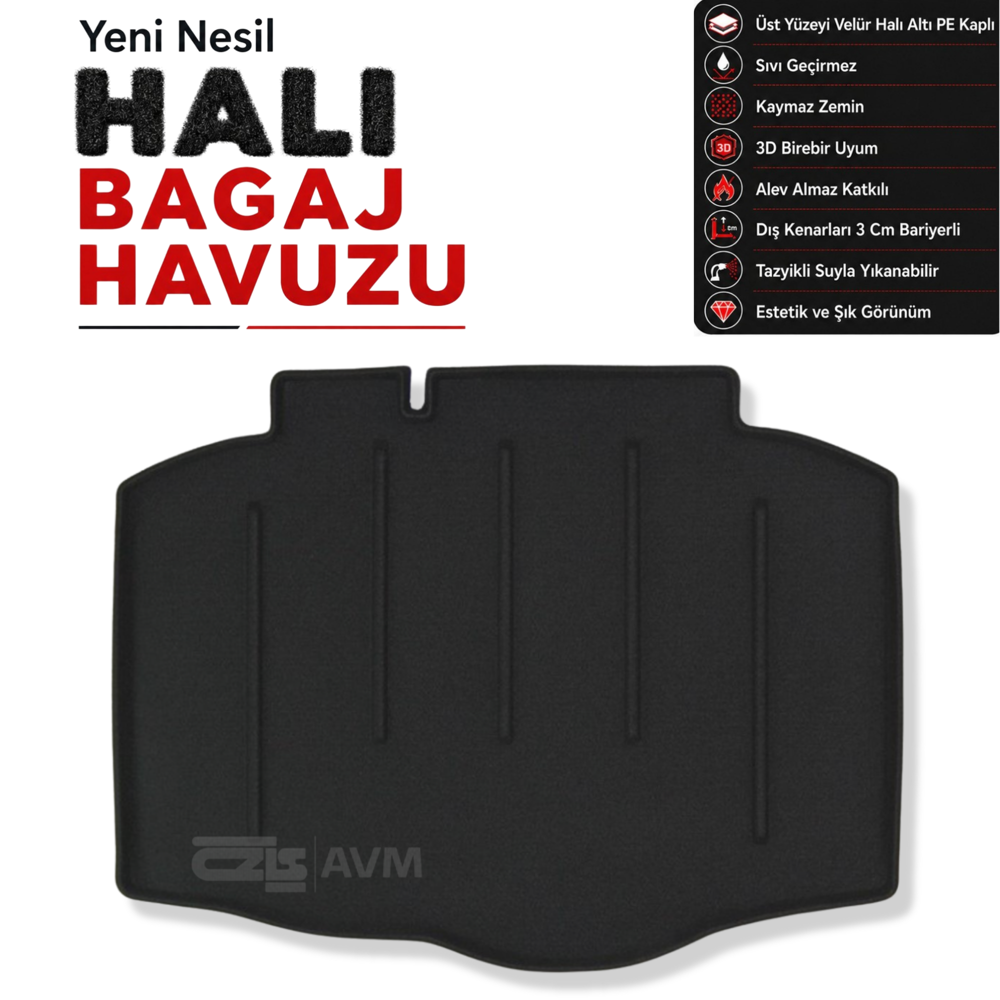 Seat ibiza Halı Bagaj Havuzu (2017 - 2022 Arası)