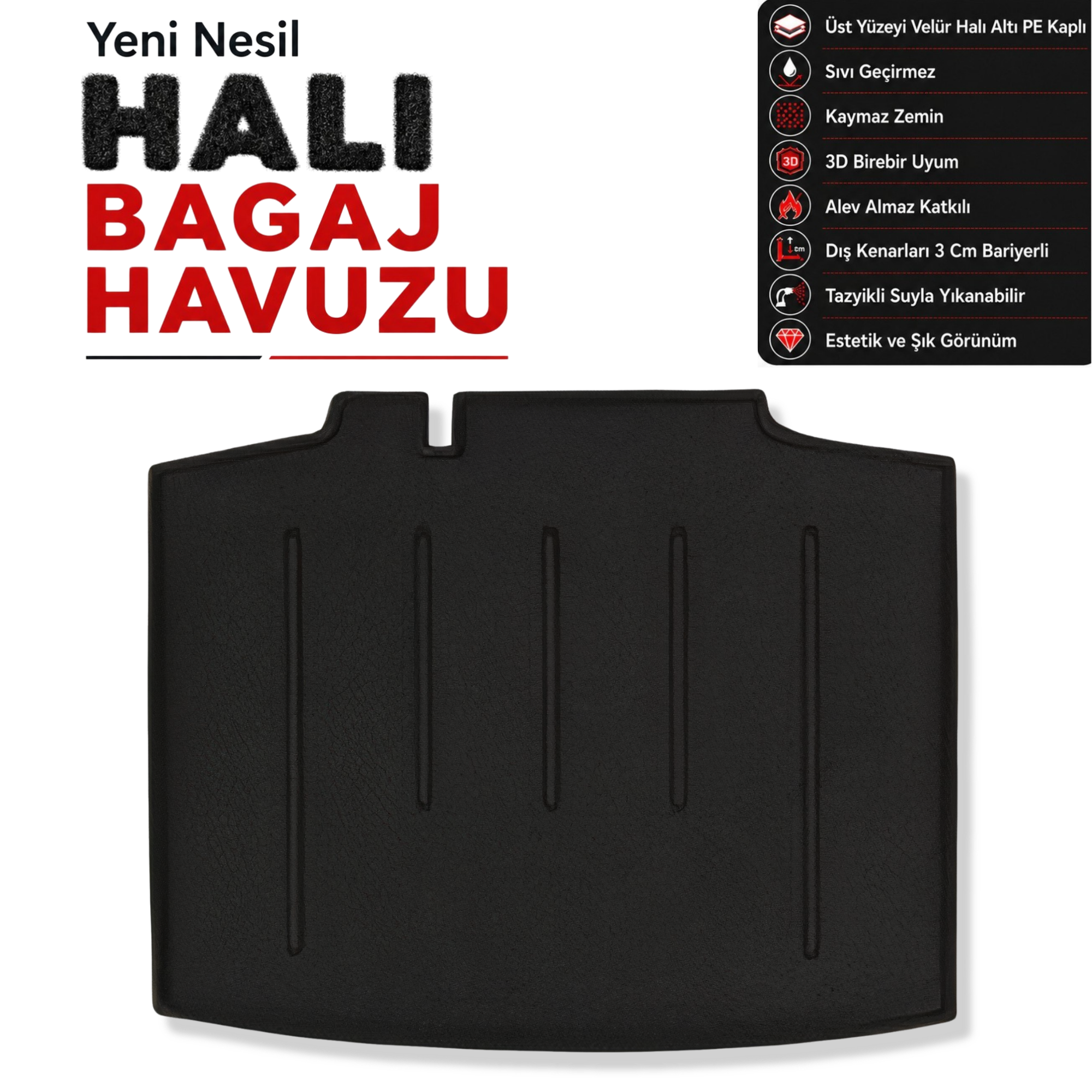 Skoda Rapid Spaceback Halı Bagaj Havuzu (2013 - 2019 Arası)