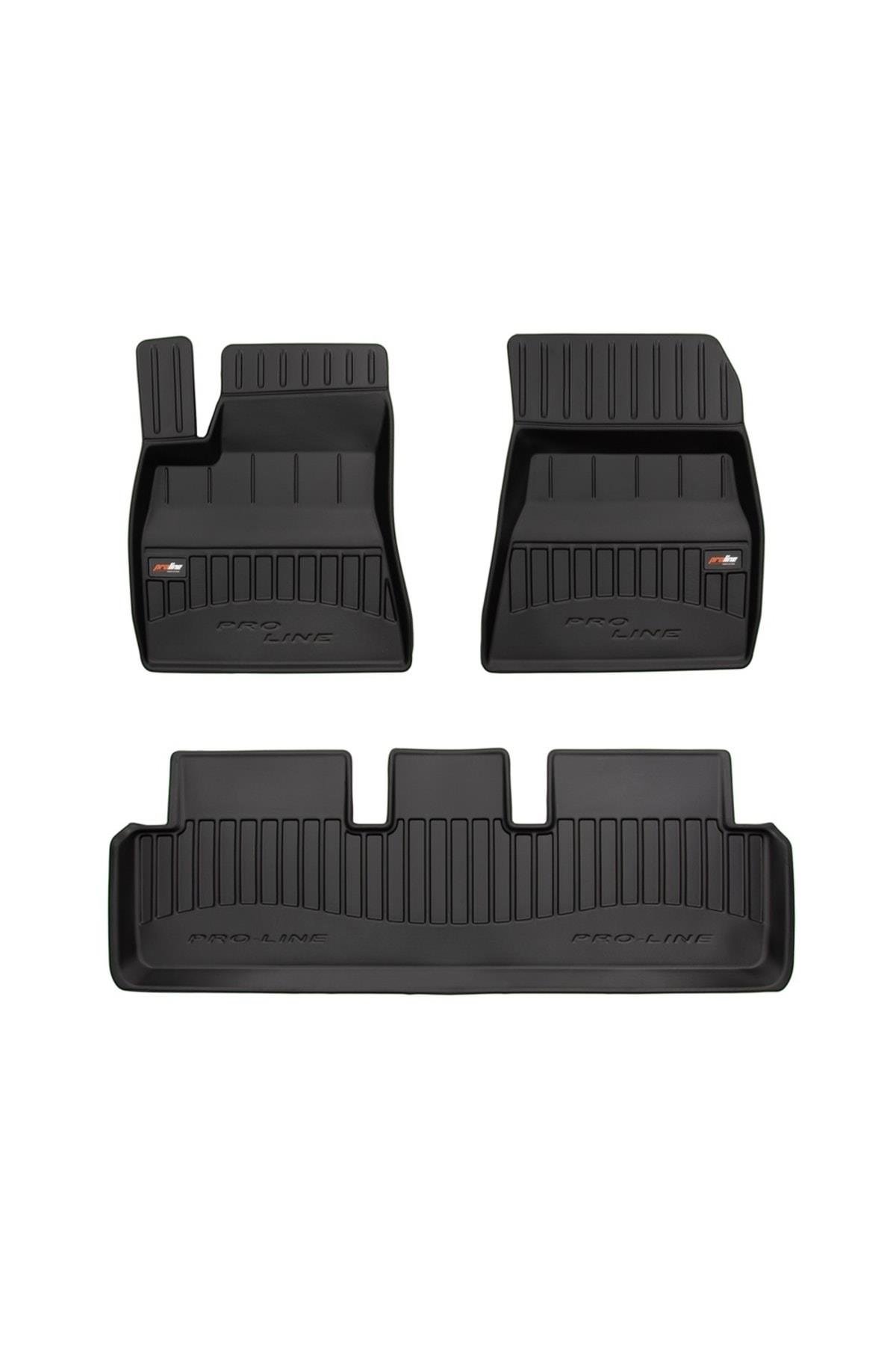 Tesla Model 3 Sedan, ısı pompalı versiyon hariç 2017+ Sonrası Uyumulu Havuzlu Paspas