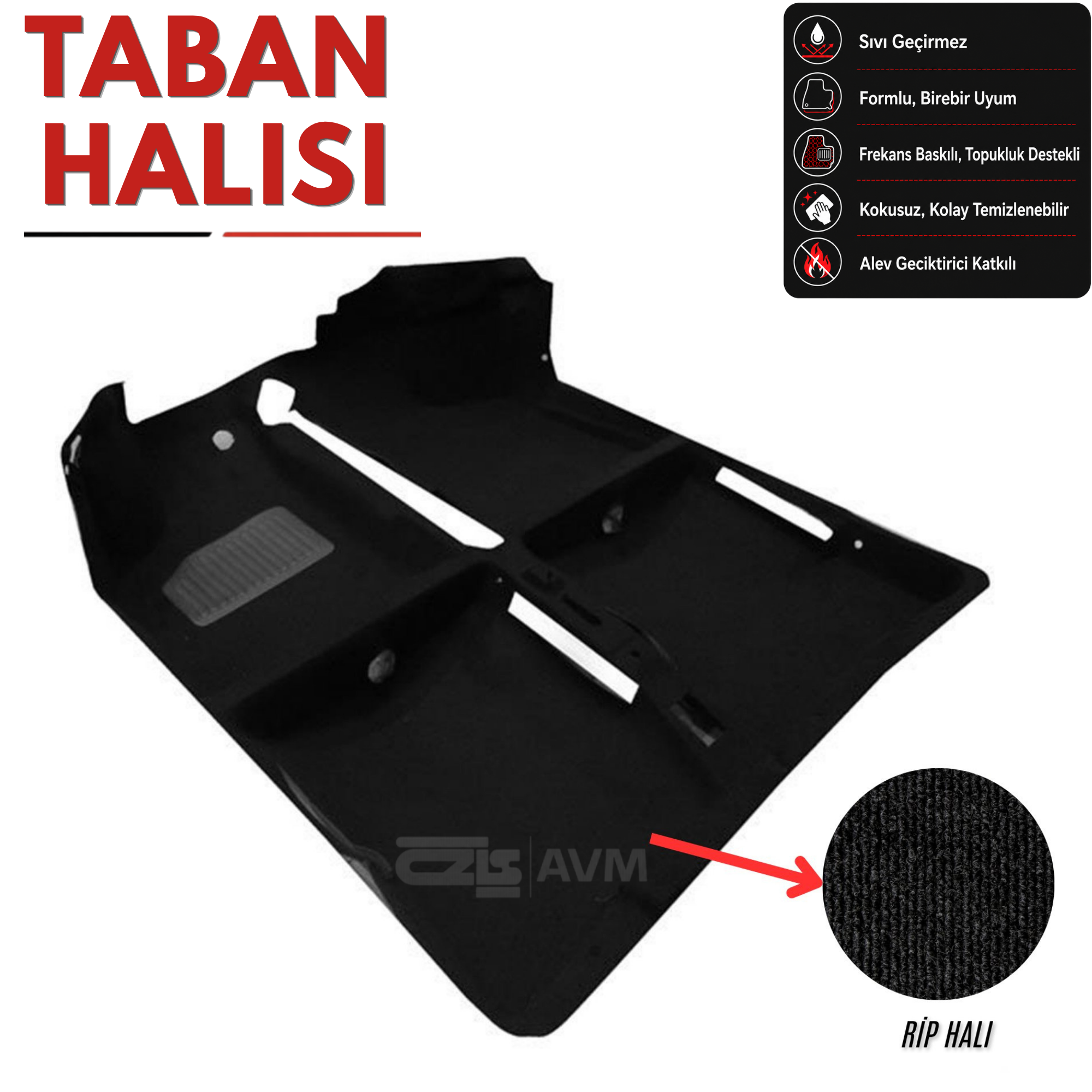 Fiat Uno Taban Halısı Siyah (1983 - 1995 Arası)