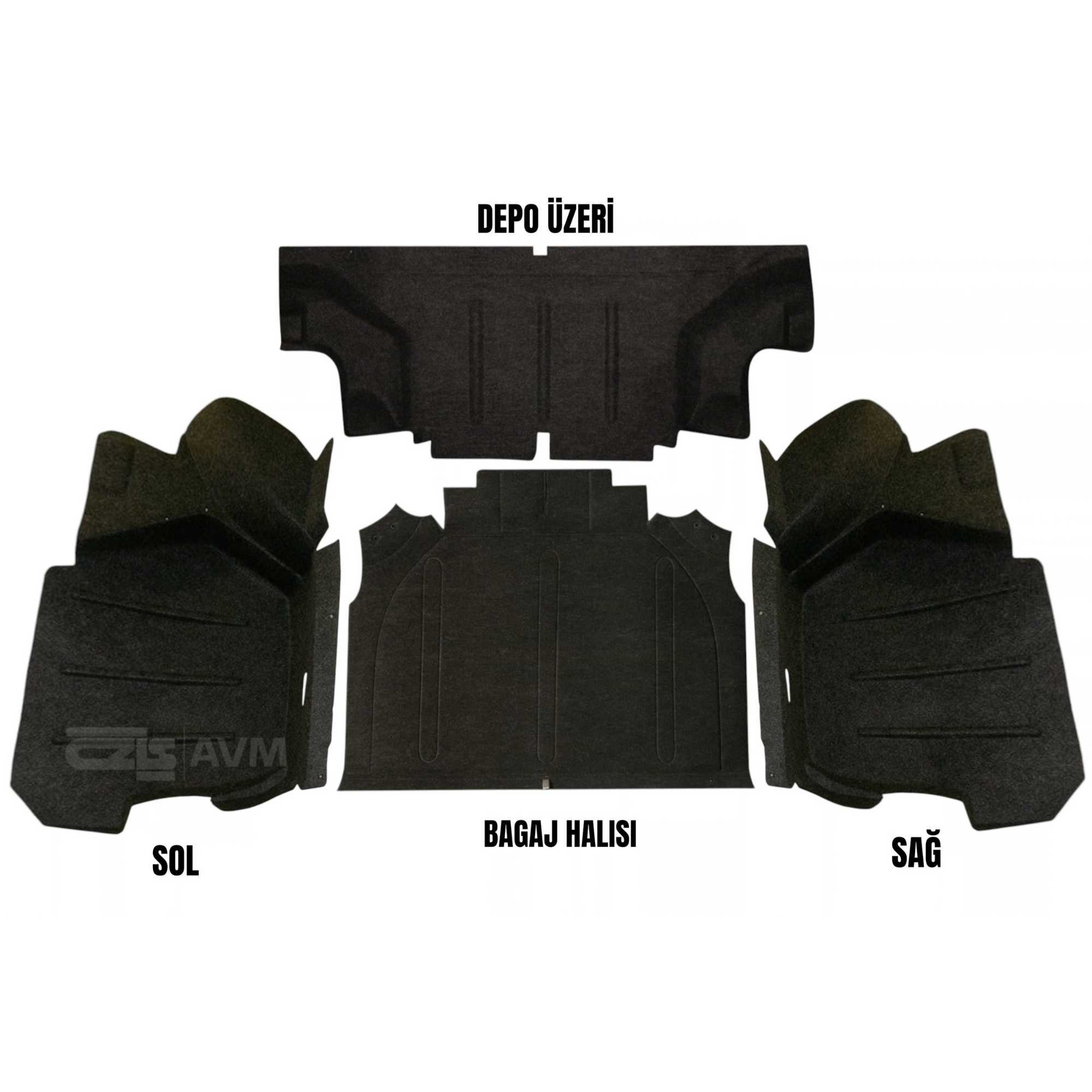 Tofaş Doğan - Şahin Bagaj İçi Halı Seti 4 Parça (1988 - 2002 Arası)