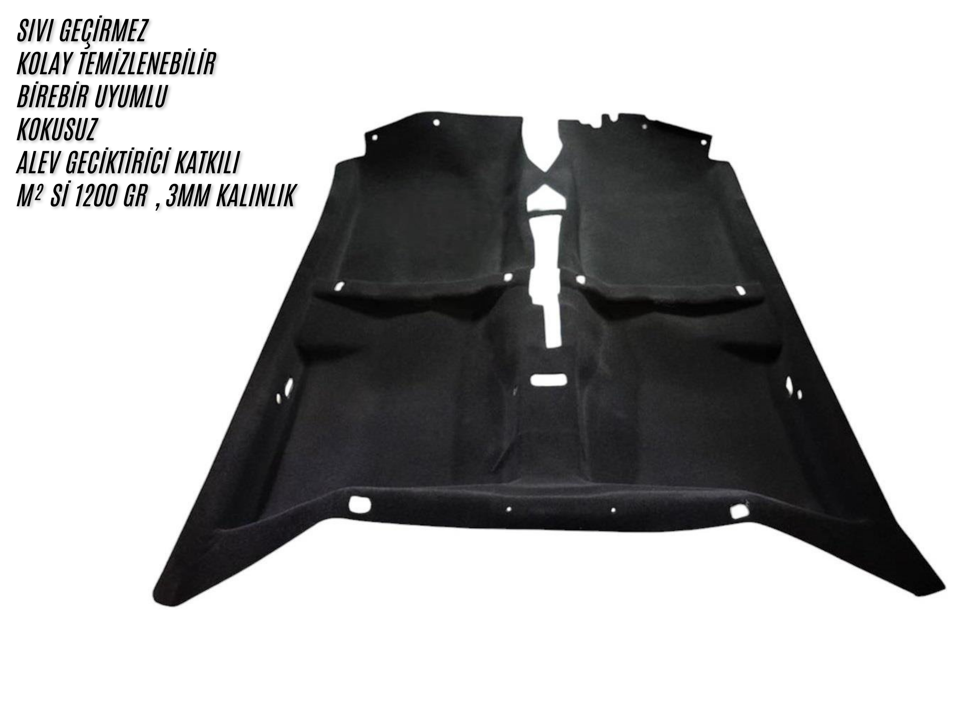 TOYOTA COROLLA 101 KASA-TERRA 93-01 TABAN HALISI SİYAH