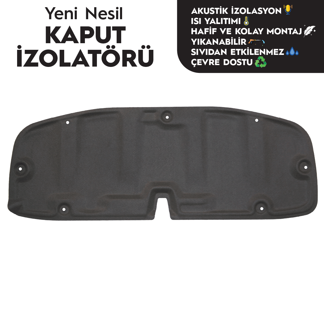 Toyota Corolla E140 / E150 Kaput Altı İzolatörü (2007 - 2013 Arası)