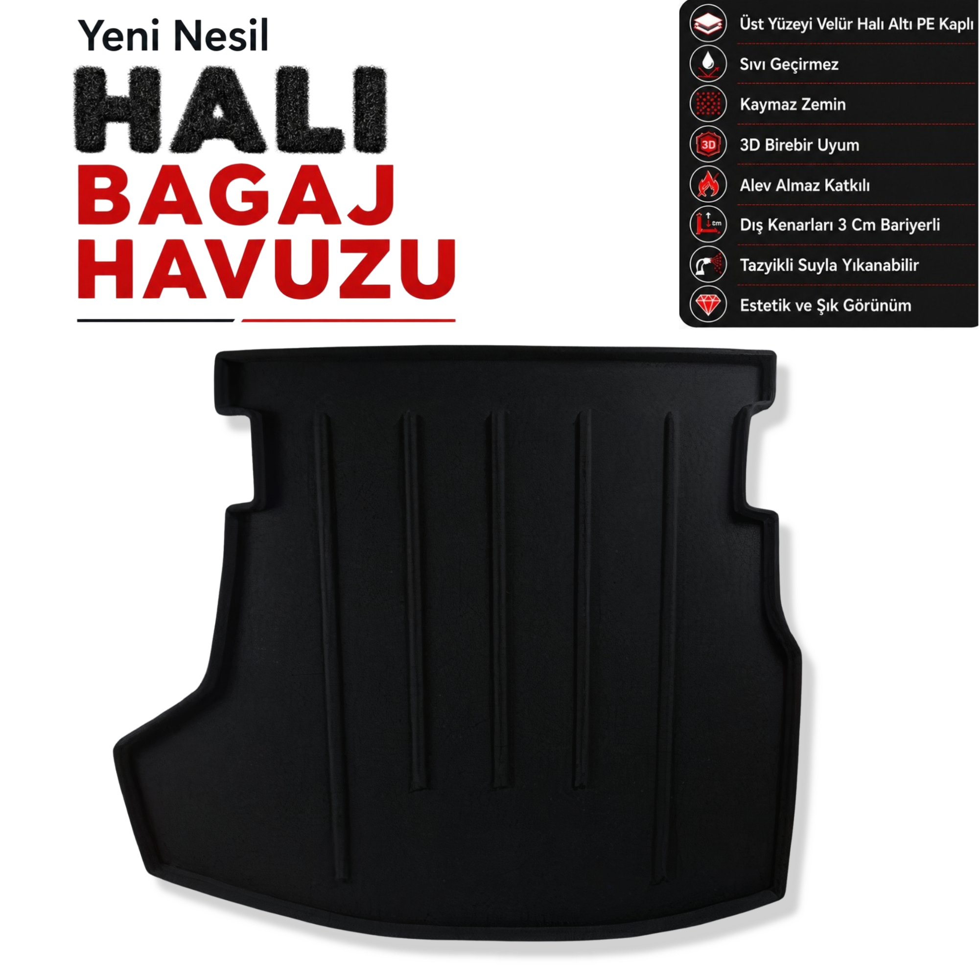 Toyota Corolla Halı Bagaj Havuzu (2014 - 2019 Arası)