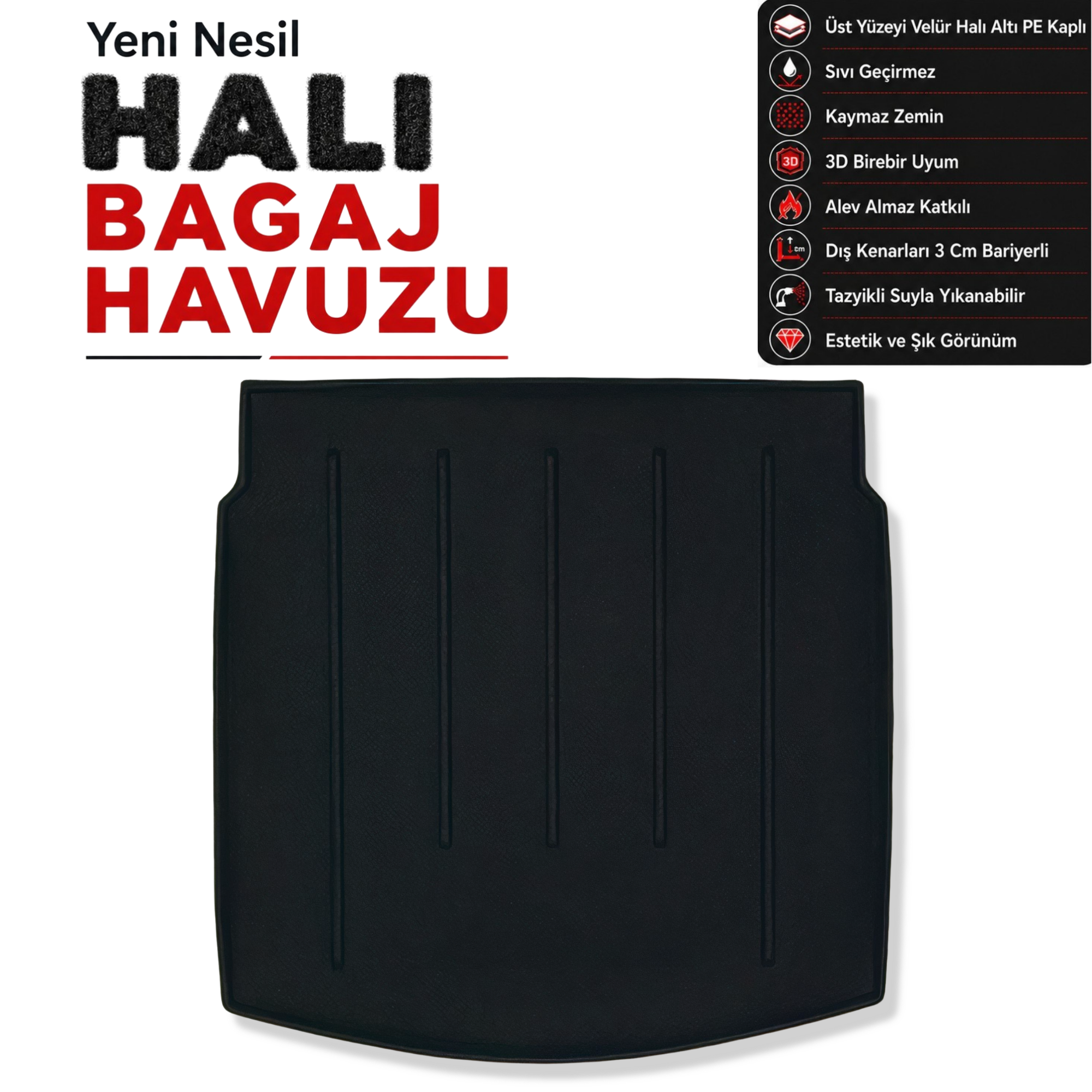 Toyota Auris Touring Sports Halı Bagaj Havuzu (2013 - 2018 Arası)