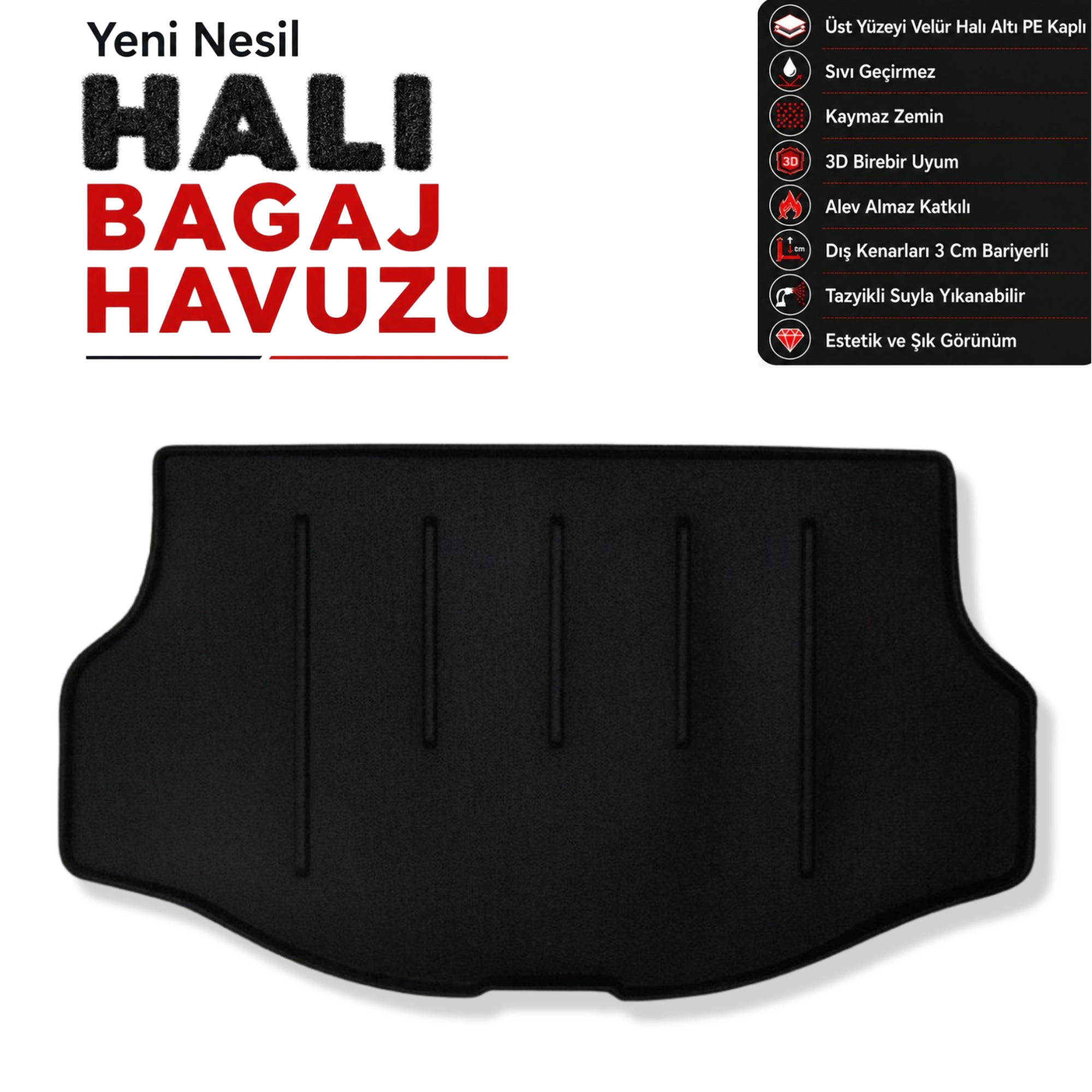 Toyota RAV4 Hybrid Halı Bagaj Havuzu (2017 - 2020 Arası)