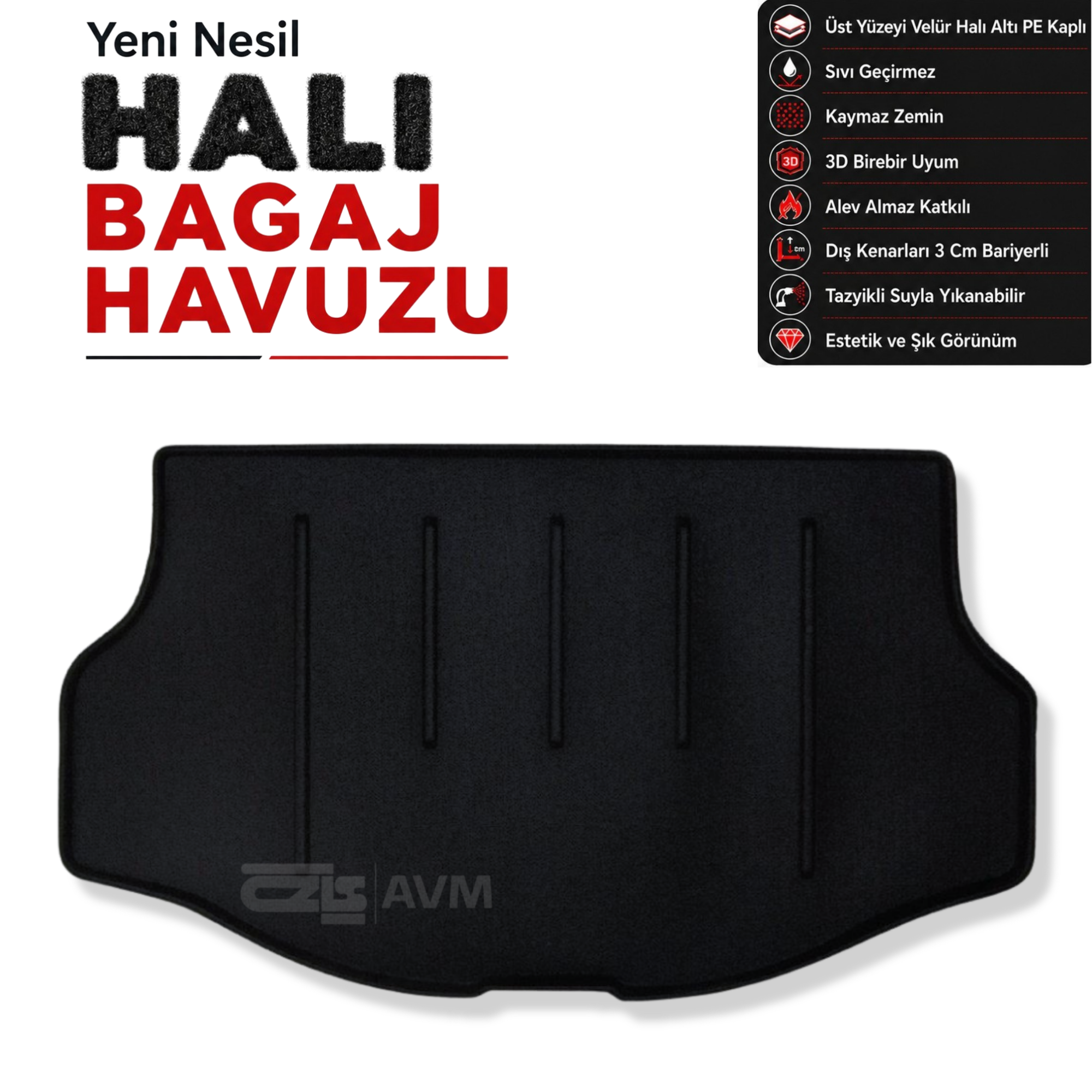 Toyota RAV4 Hybrid Halı Bagaj Havuzu (2017 - 2020 Arası)
