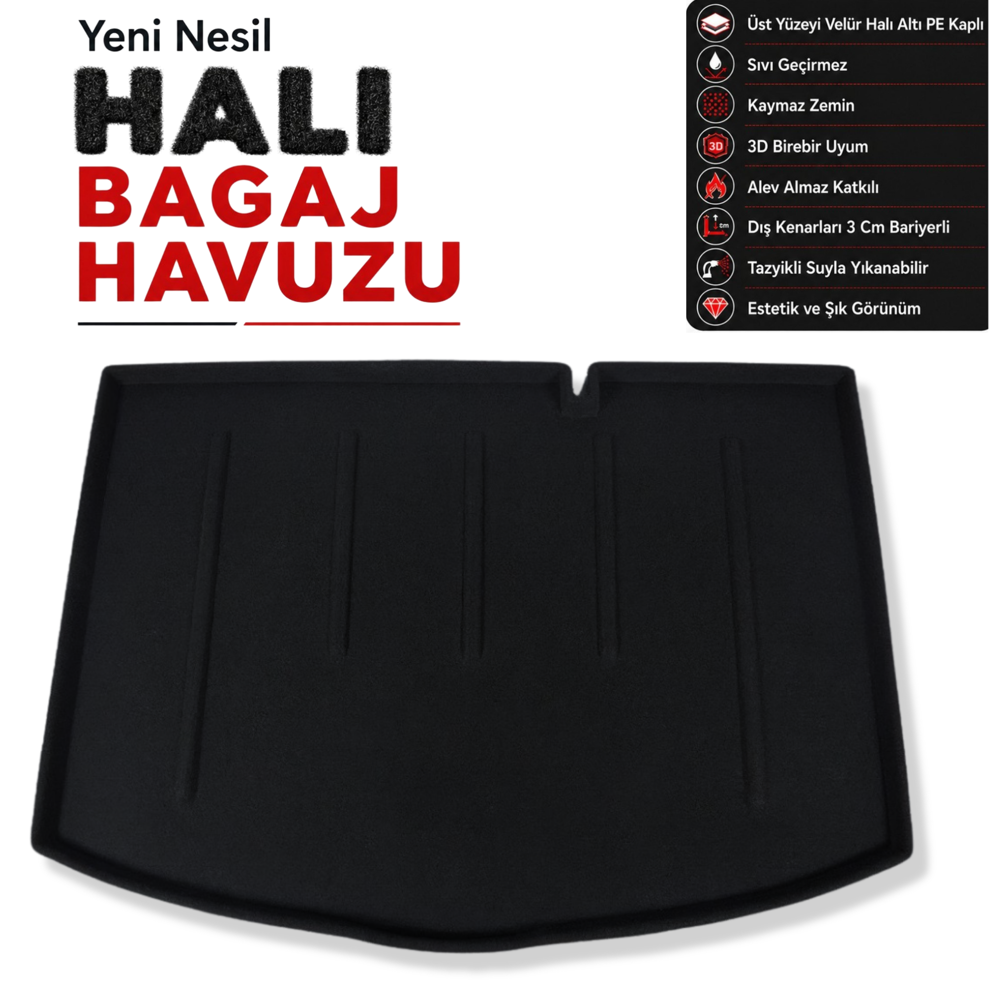 Toyota Yaris Halı Bagaj Havuzu (2012 - 2017 Arası)