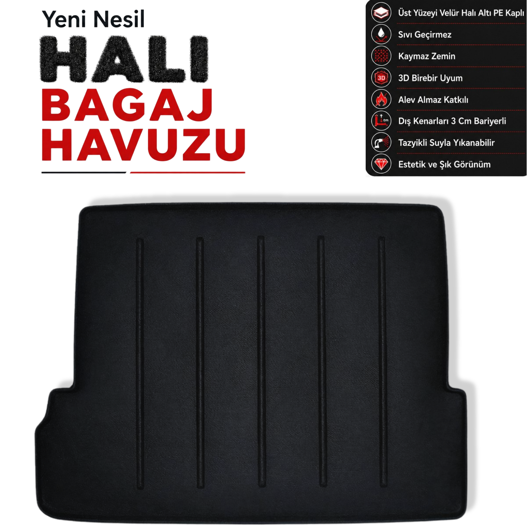 Toyota Land Cruiser Halı Bagaj Havuzu (2014 - 2020 Arası)