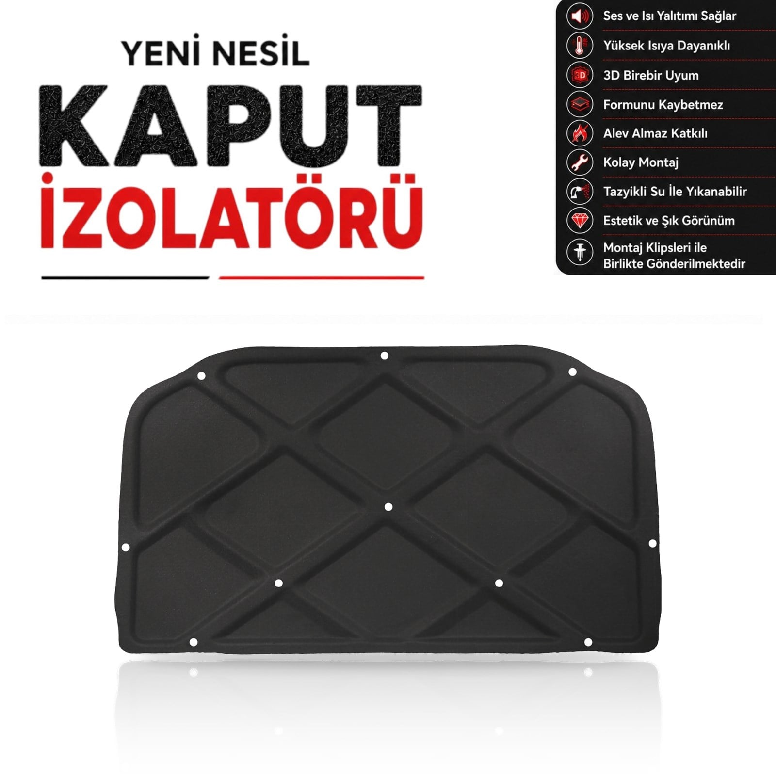 Toyota Corolla Efsane Kasa AE101 Kaput İzolatörü (1993 - 1998 Arası)
