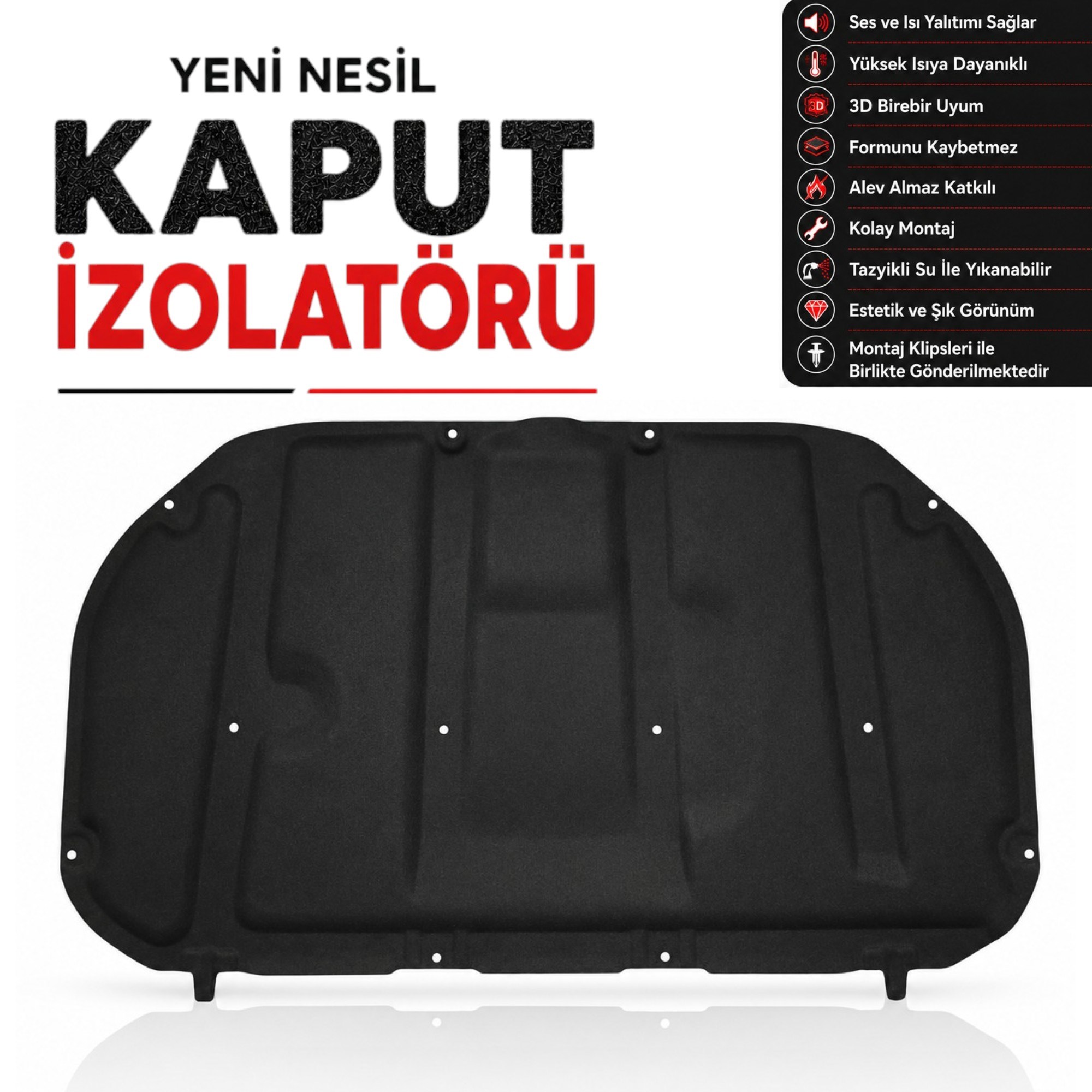 Toyota Hilux Kaput İzolatörü (2016 Sonrası)