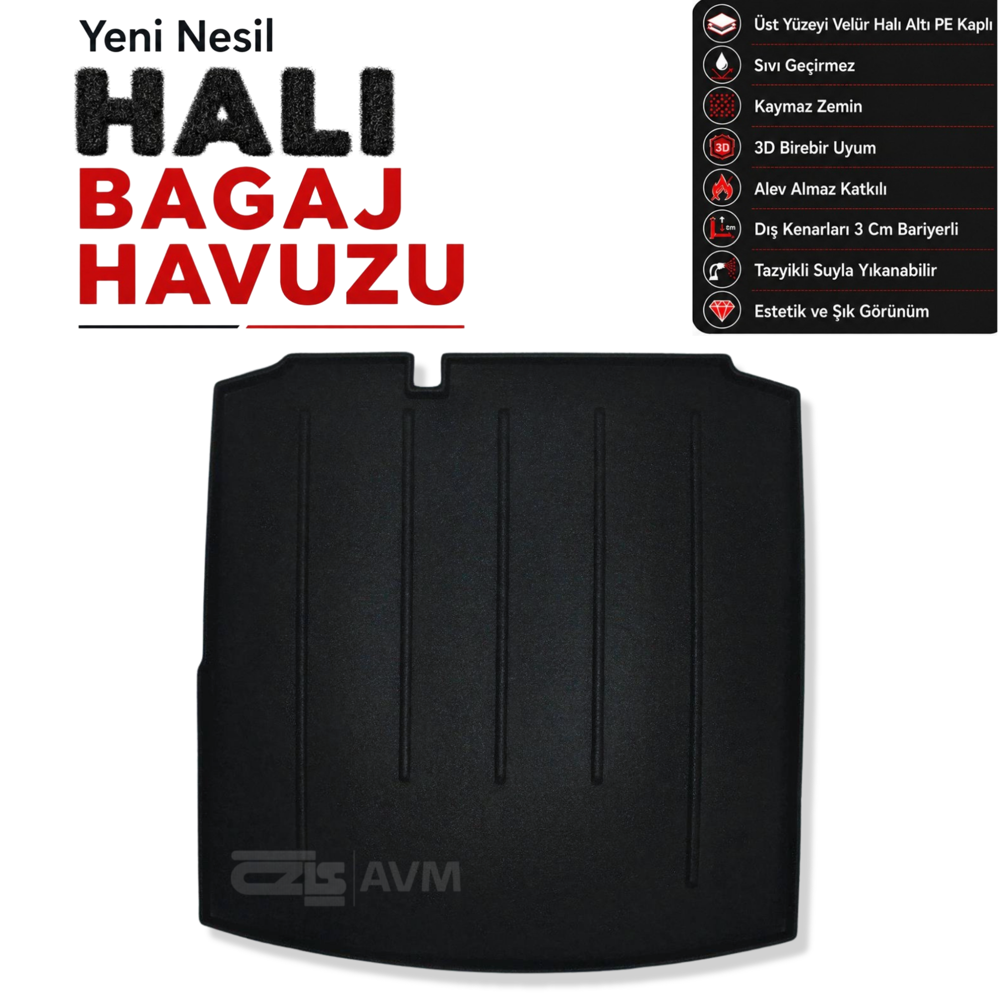 Volkswagen Jetta Comfortline Halı Bagaj Havuzu (2011 - 2020 Arası)