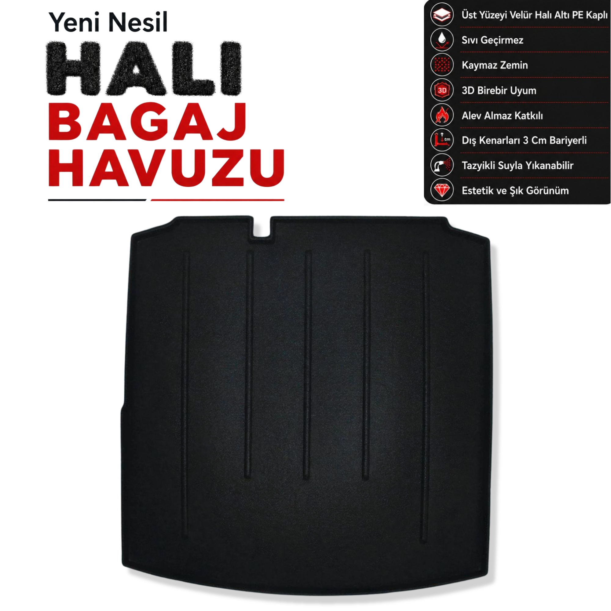 Volkswagen Jetta Comfortline Halı Bagaj Havuzu (2011 - 2020 Arası)