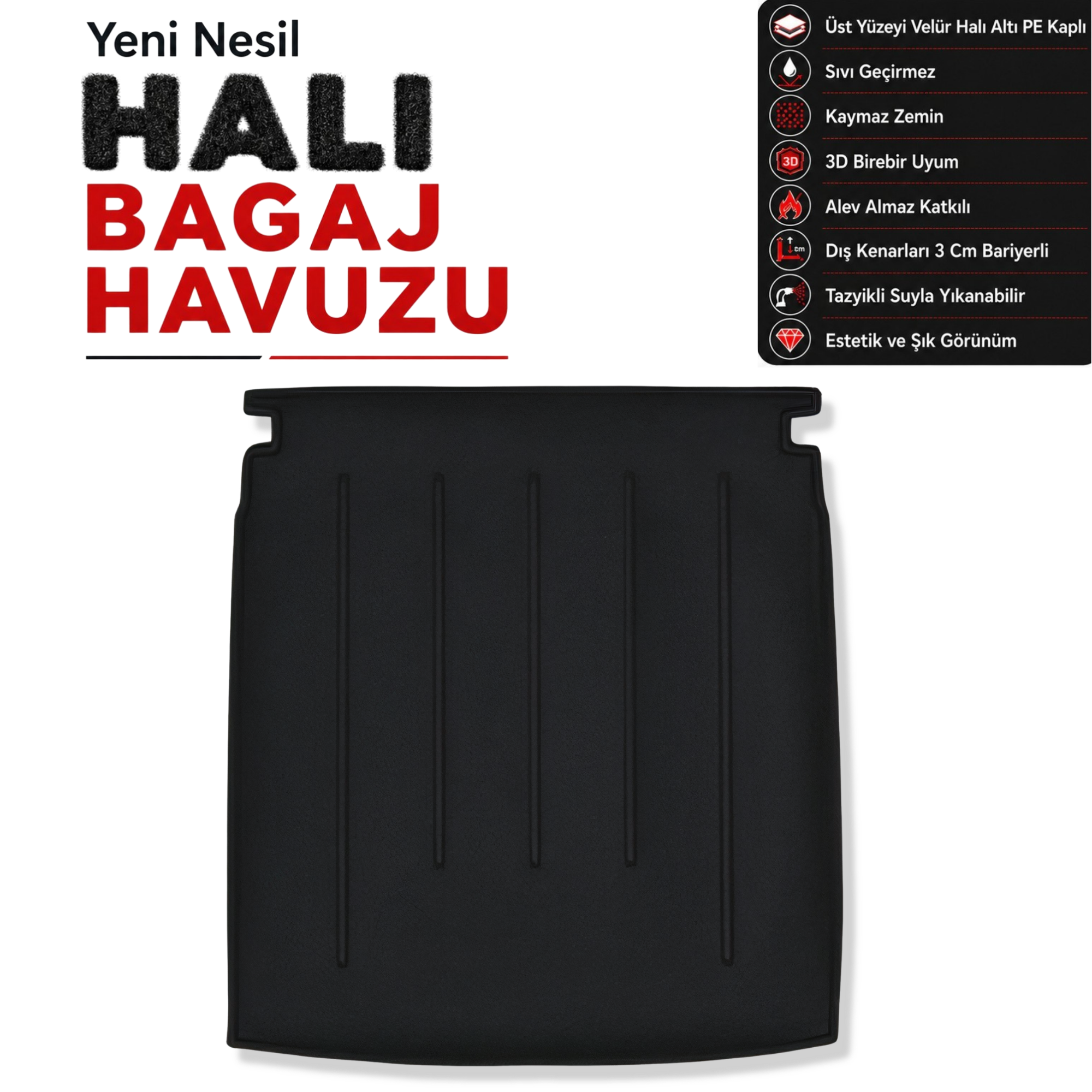 Volkswagen Passat Sedan B7 Halı Bagaj Havuzu (2010 - 2014 Arası)